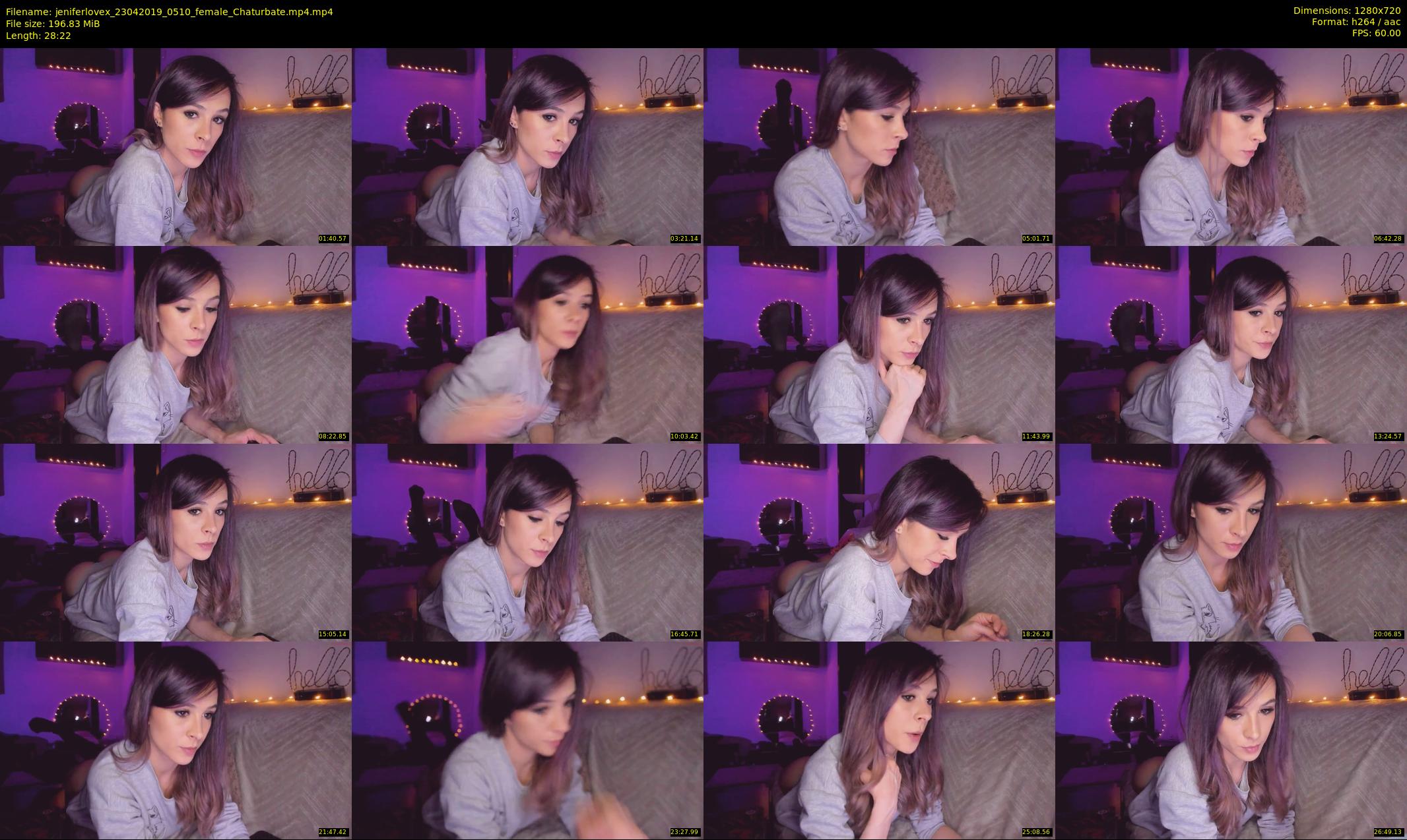 jeniferlovex — 29 minute Chaturbate female cam show recording, 720p, Apr 23, 2019