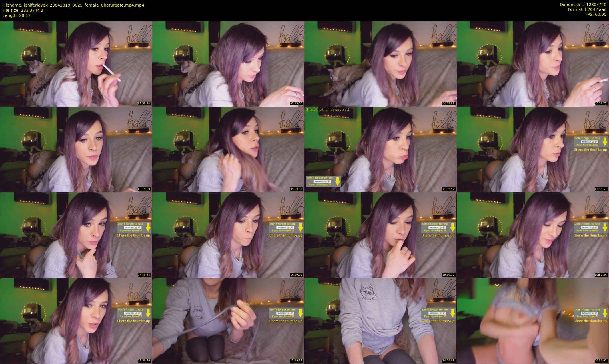 jeniferlovex — 29 minute Chaturbate female cam show recording, 720p, Apr 23, 2019