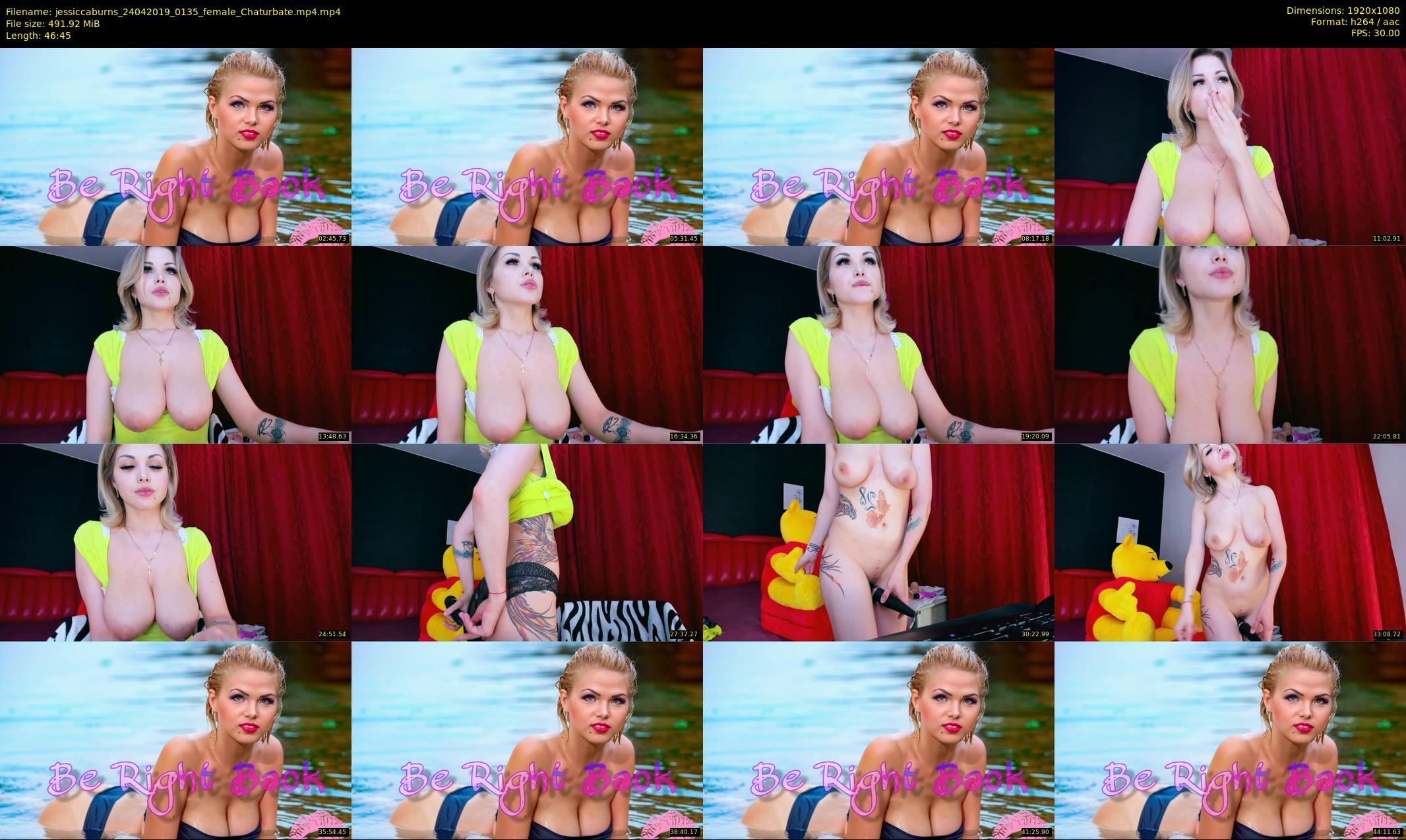 jessiccaburns — 47 minute Chaturbate female cam show recording, 1080p, Apr 24, 2019