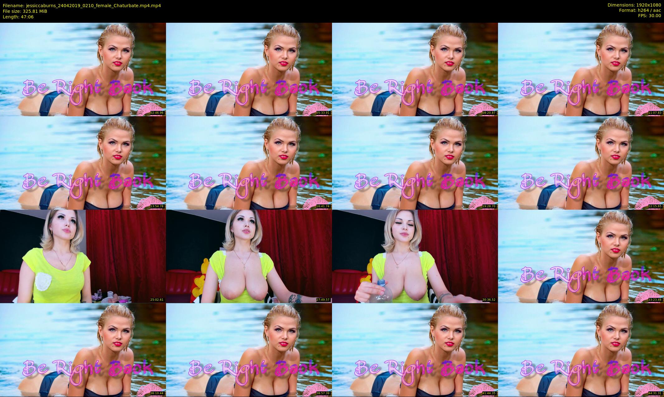 jessiccaburns — 48 minute Chaturbate female cam show recording, 1080p, Apr 24, 2019