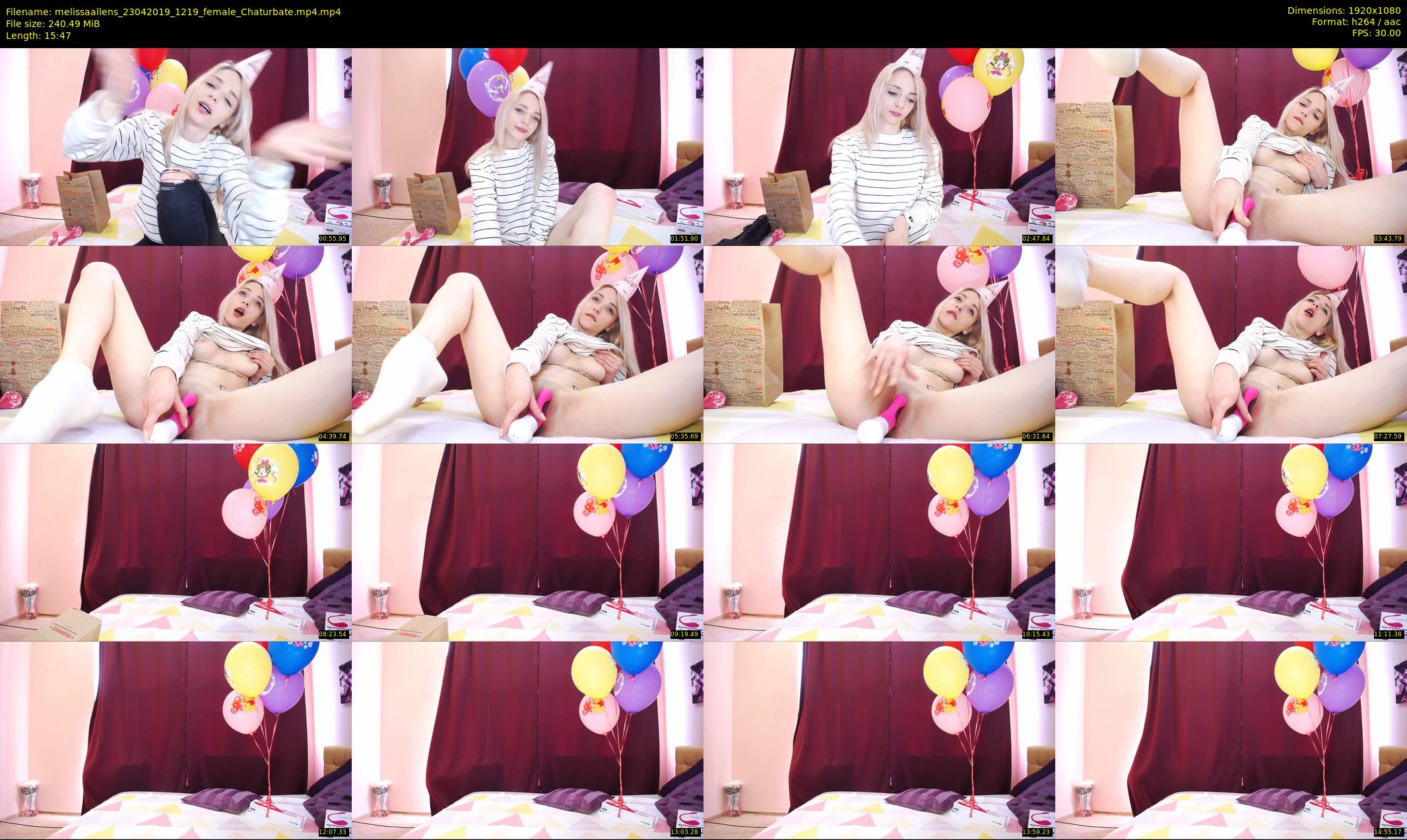 melissaallens — 16 minute Chaturbate female cam show recording, 1080p, Apr 23, 2019