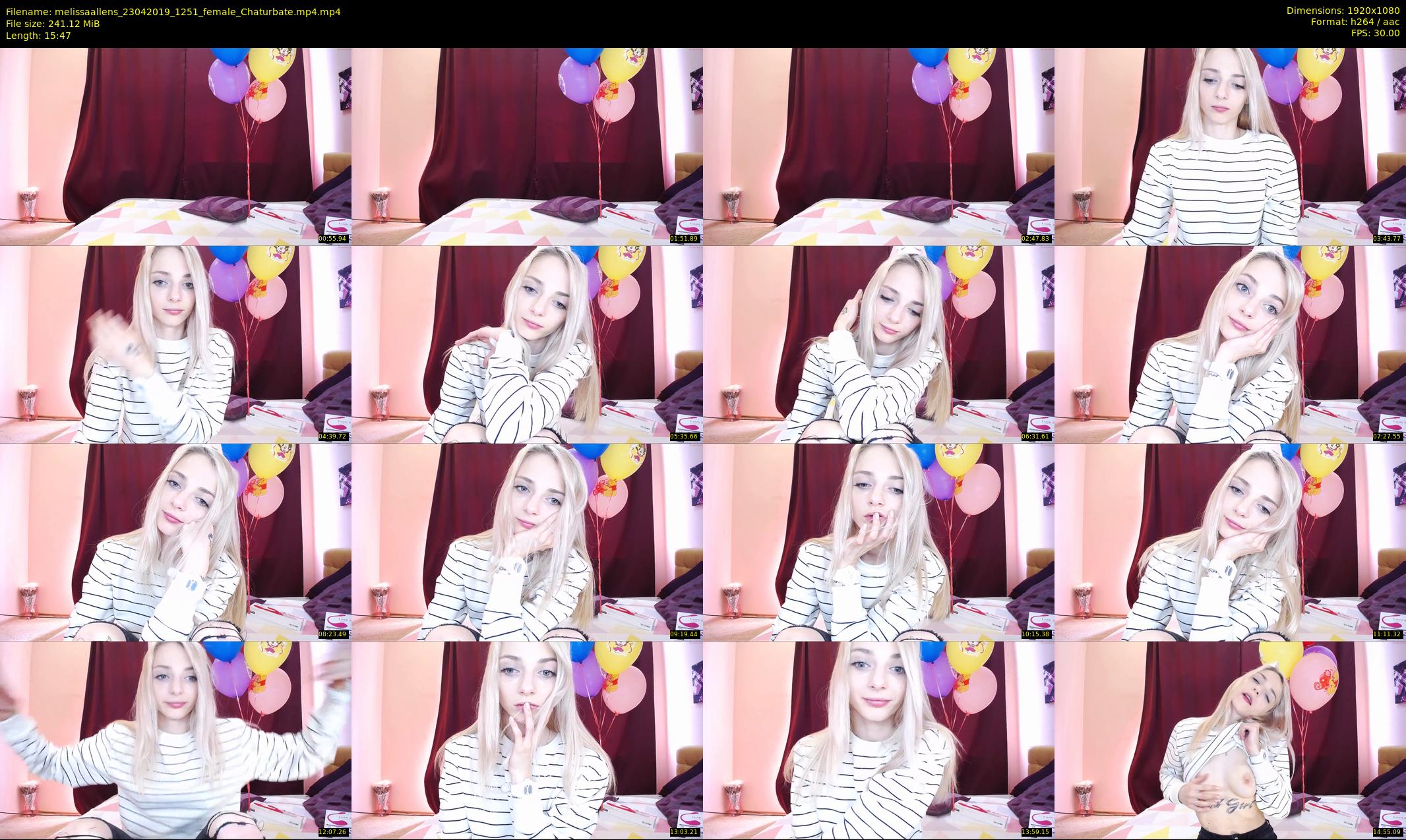 melissaallens — 16 minute Chaturbate female cam show recording, 1080p, Apr 23, 2019