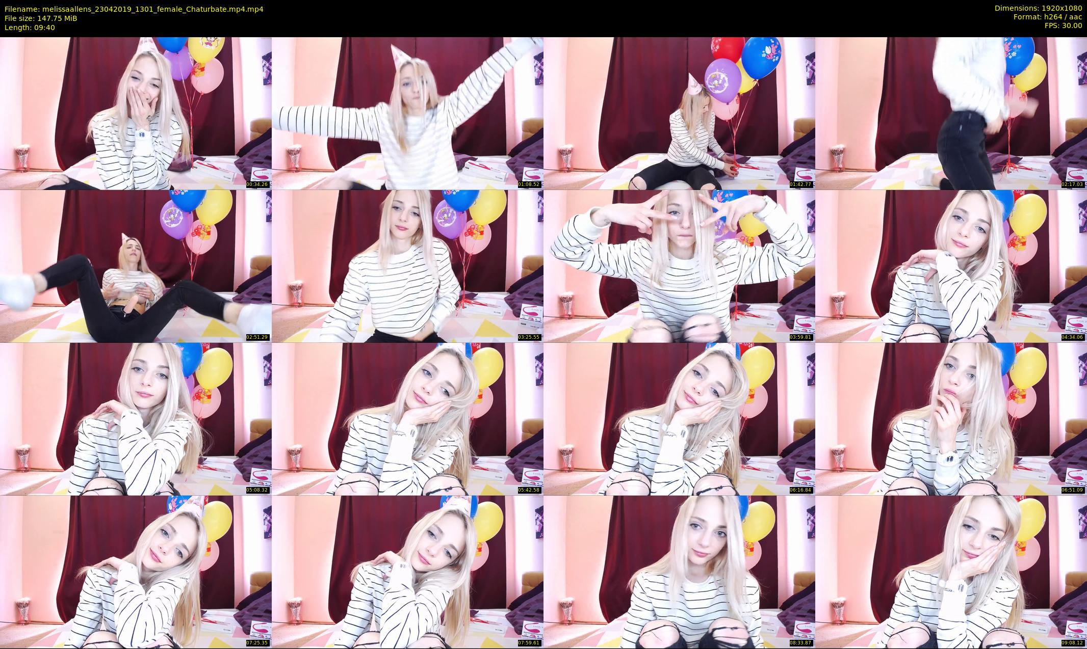 melissaallens — 10 minute Chaturbate female cam show recording, 1080p, Apr 23, 2019