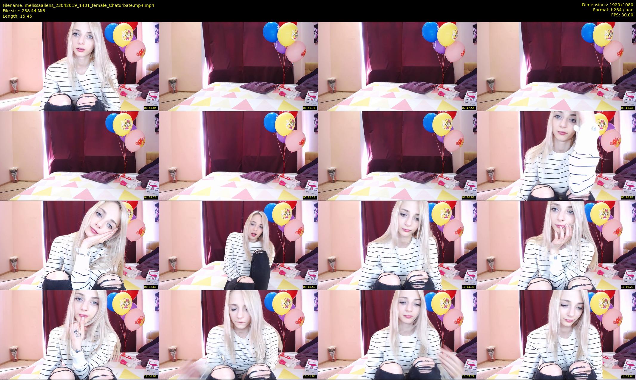 melissaallens — 16 minute Chaturbate female cam show recording, 1080p, Apr 23, 2019
