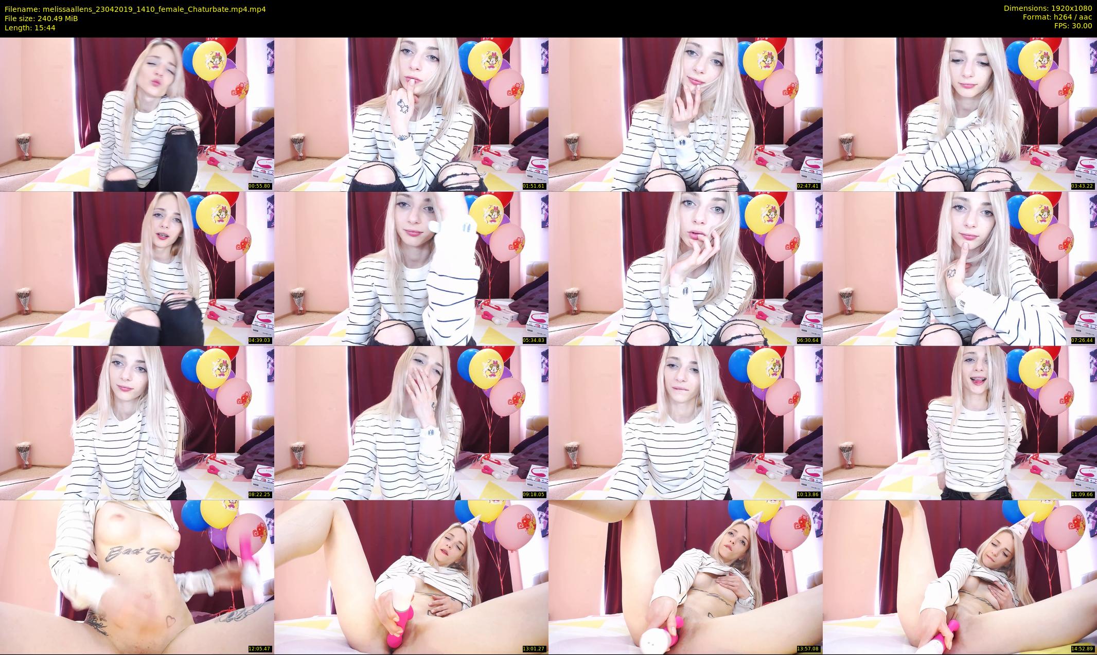 melissaallens — 16 minute Chaturbate female cam show recording, 1080p, Apr 23, 2019