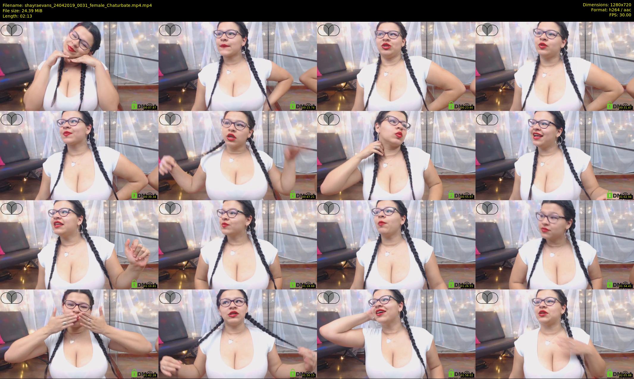 shayraevans — 3 minute Chaturbate female cam show recording, 720p, Apr 24, 2019