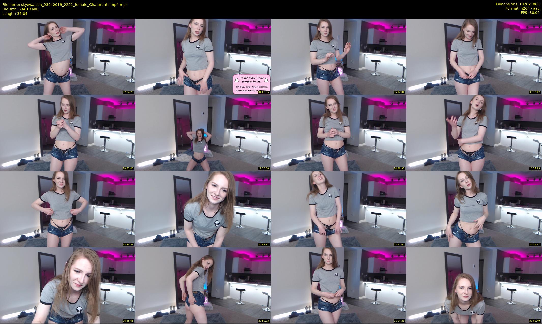skyewatson — 36 minute Chaturbate female cam show recording, 1080p, Apr 23, 2019