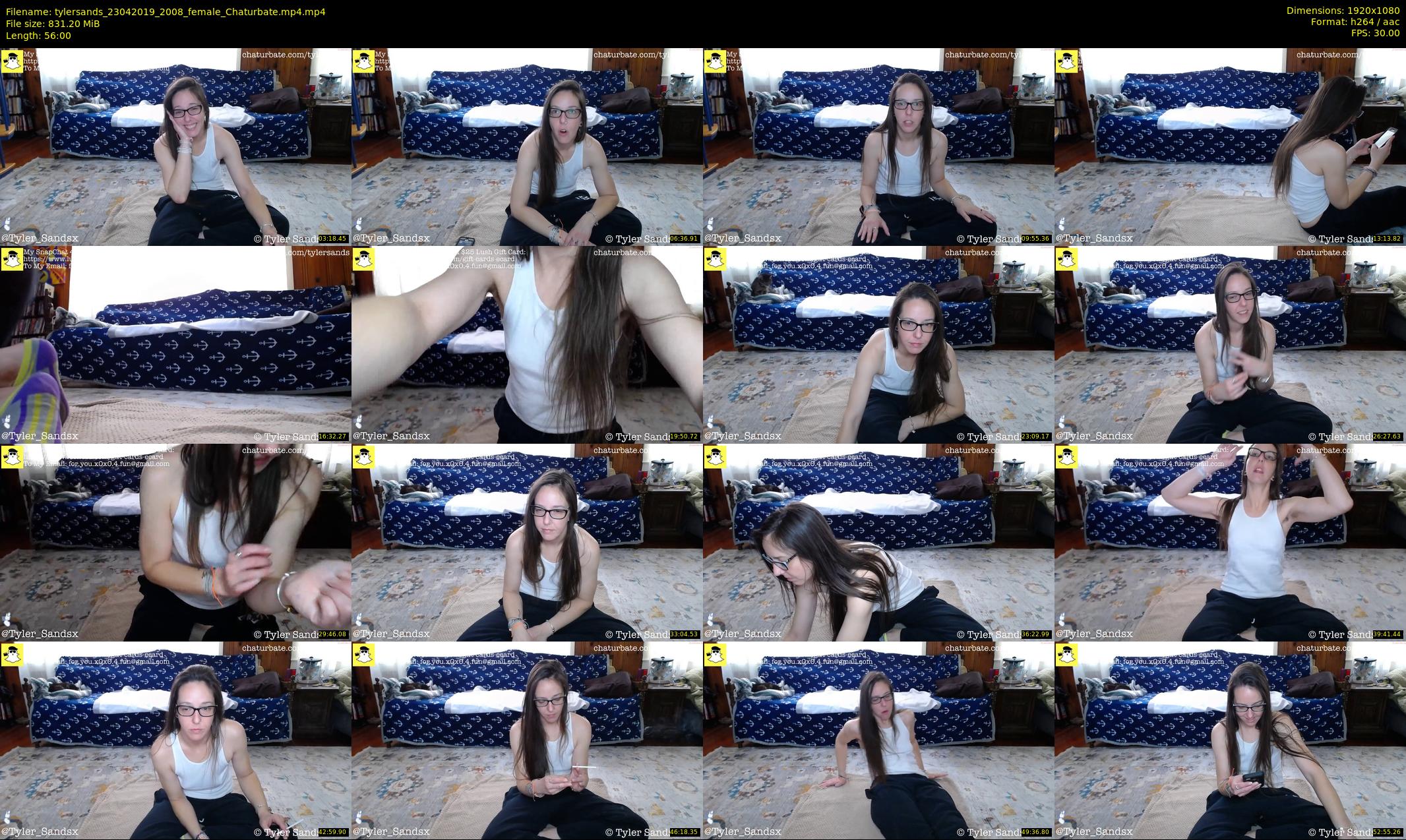 tylersands — 56 minute Chaturbate female cam show recording, 1080p, Apr 23, 2019