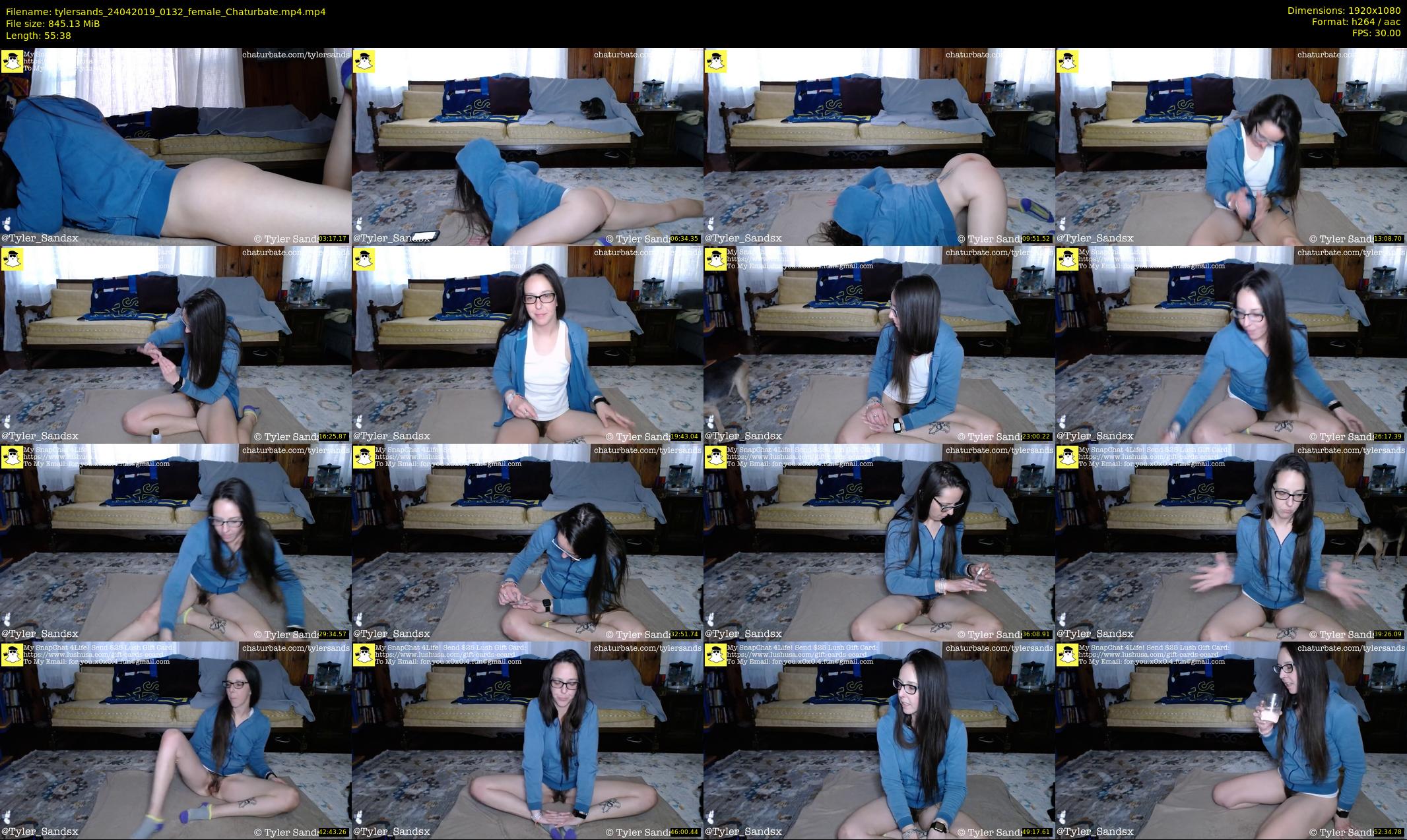 tylersands — 56 minute Chaturbate female cam show recording, 1080p, Apr 24, 2019