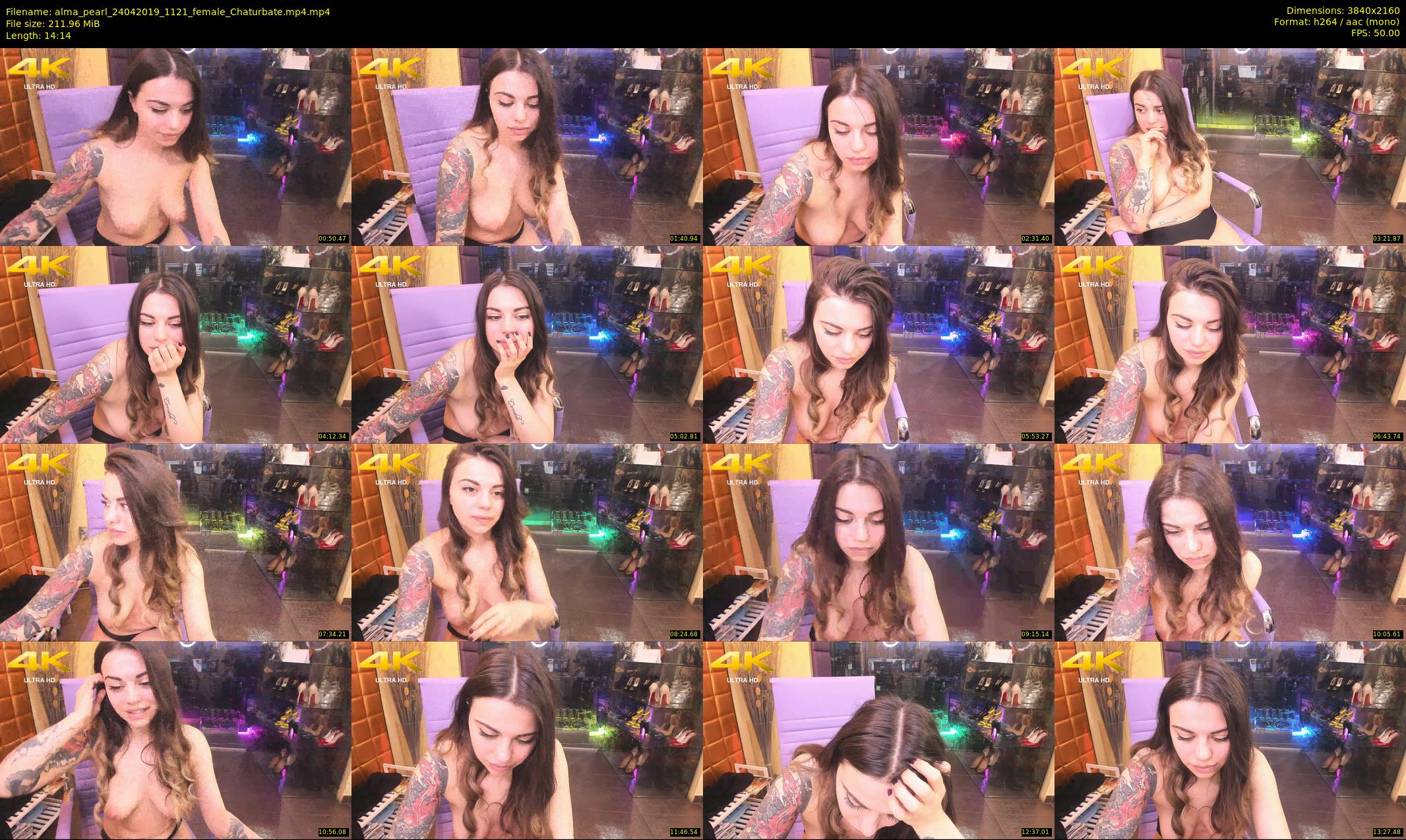 alma_pearl — 15 minute Chaturbate female cam show recording, 4K, Apr 24, 2019