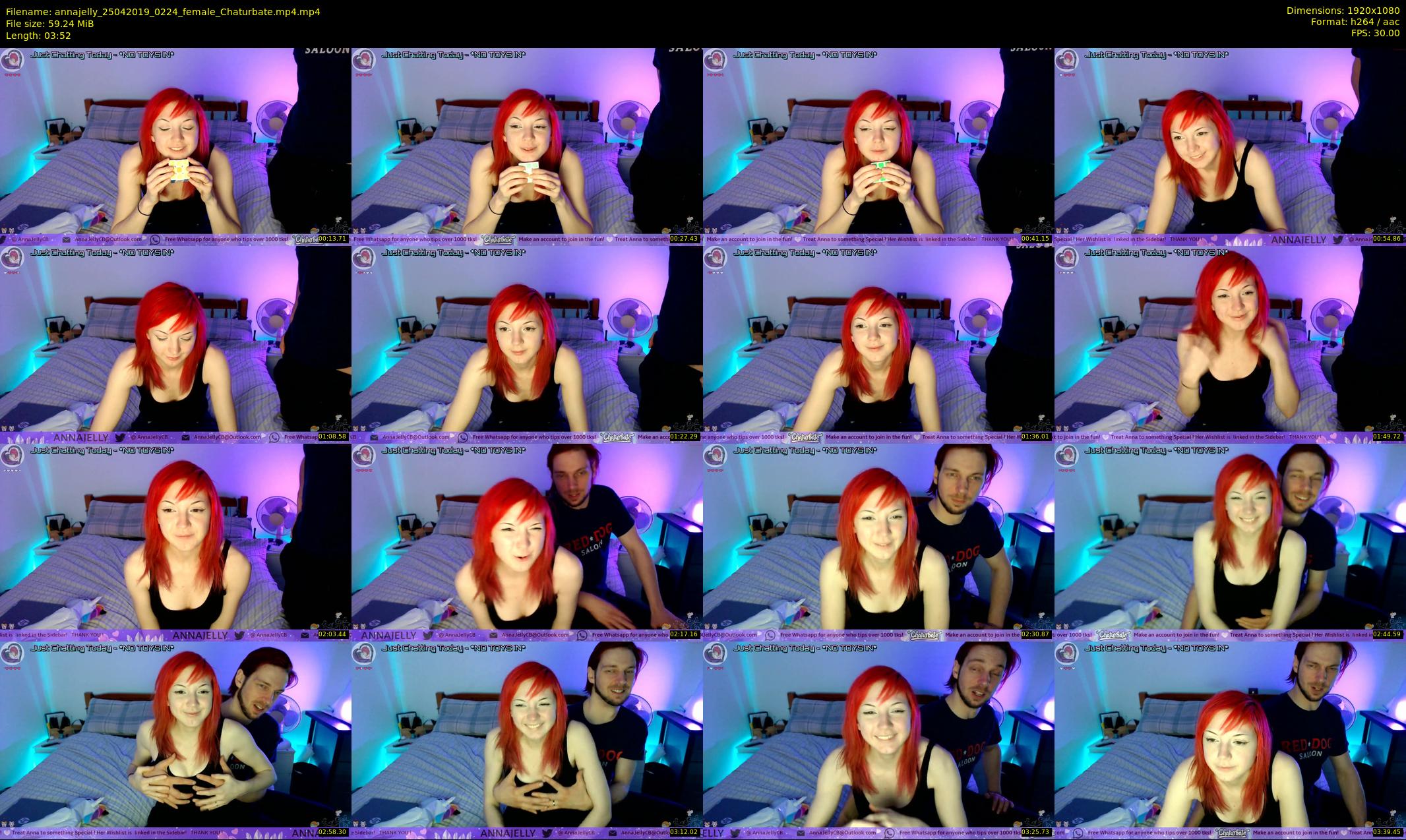 annajelly — 4 minute Chaturbate couple cam show recording, 1080p, Apr 25, 2019