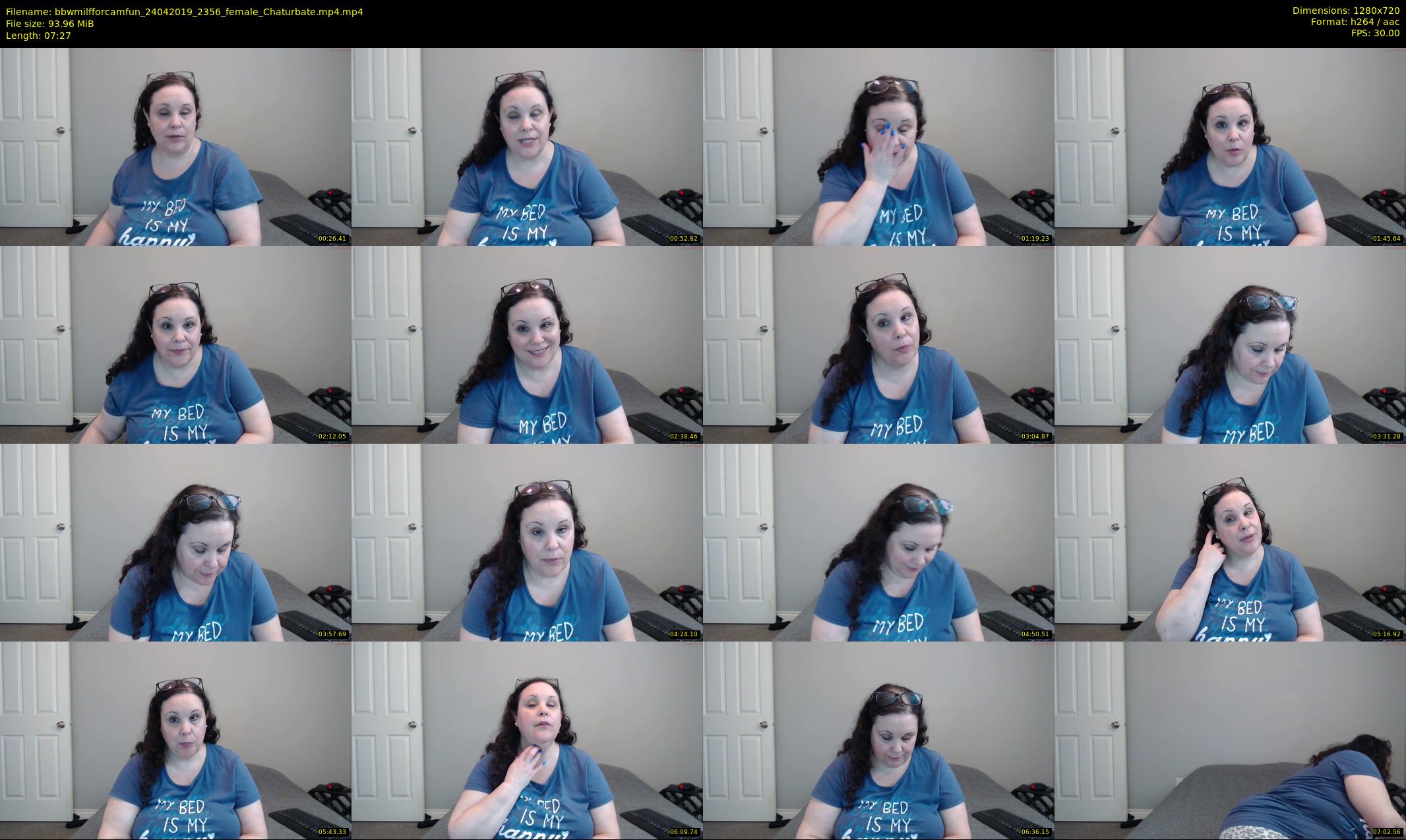 bbwmilfforcamfun — 8 minute Chaturbate female cam show recording, 720p, Apr 24, 2019