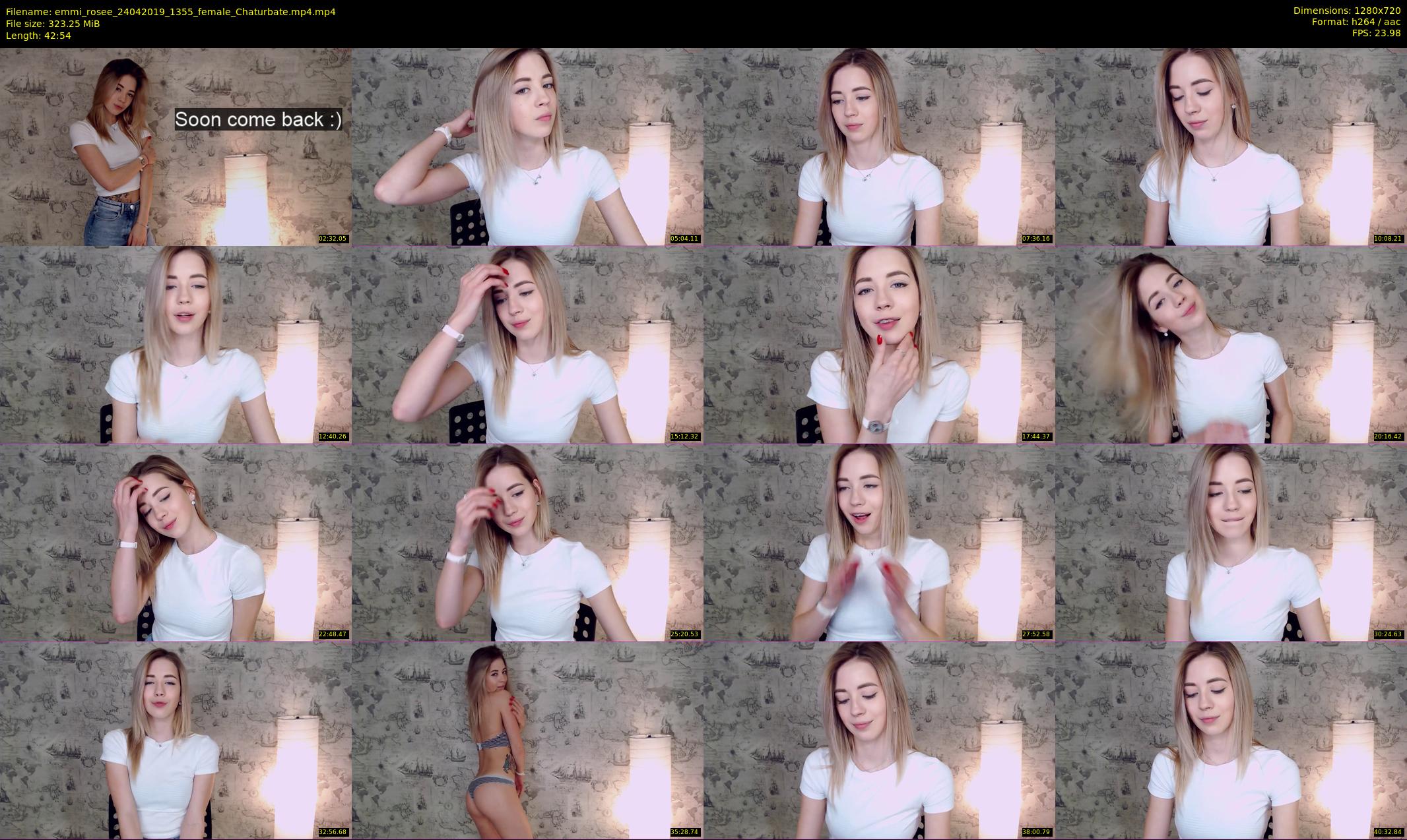emmi_rosee — 43 minute Chaturbate female cam show recording, 720p, Apr 24, 2019