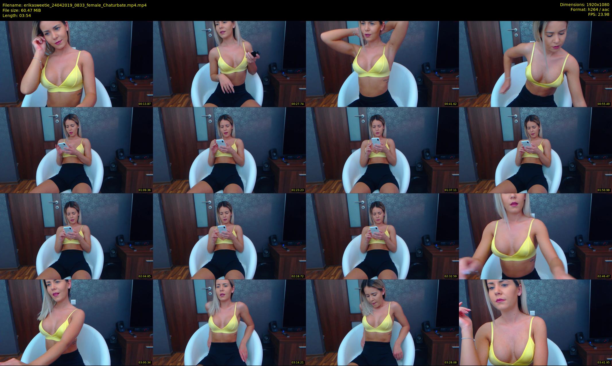 erikasweetie — 4 minute Chaturbate female cam show recording, 1080p, Apr 24, 2019