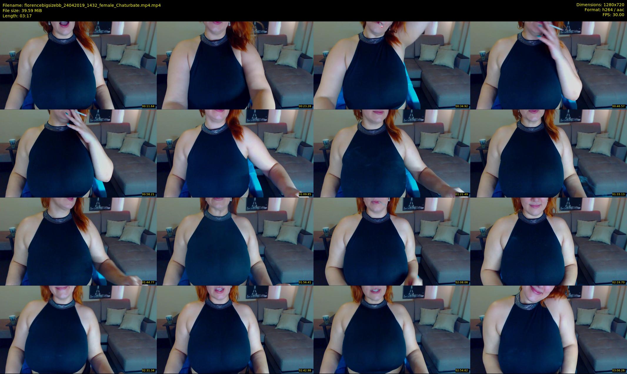 florencebigsizebb — 4 minute Chaturbate female cam show recording, 720p, Apr 24, 2019