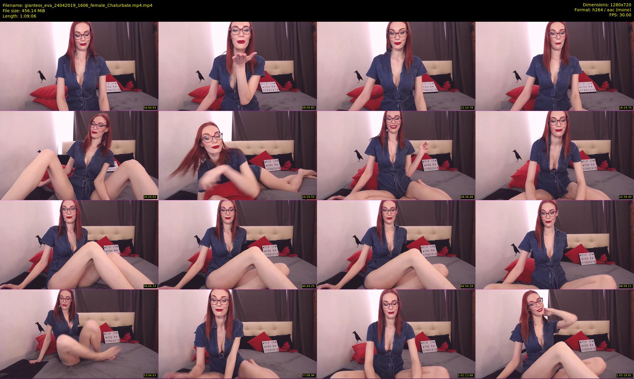 giantess_eva — 70 minute Chaturbate female cam show recording, 720p, Apr 24, 2019