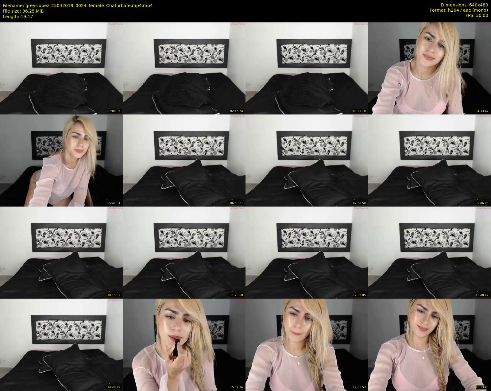 greyslopez — 20 minute Chaturbate female cam show recording, 480p, Apr 25, 2019