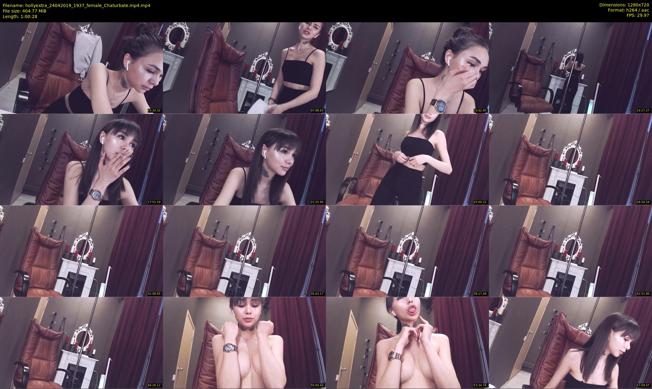 hollyextra — 61 minute Chaturbate female cam show recording, 720p, Apr 24, 2019