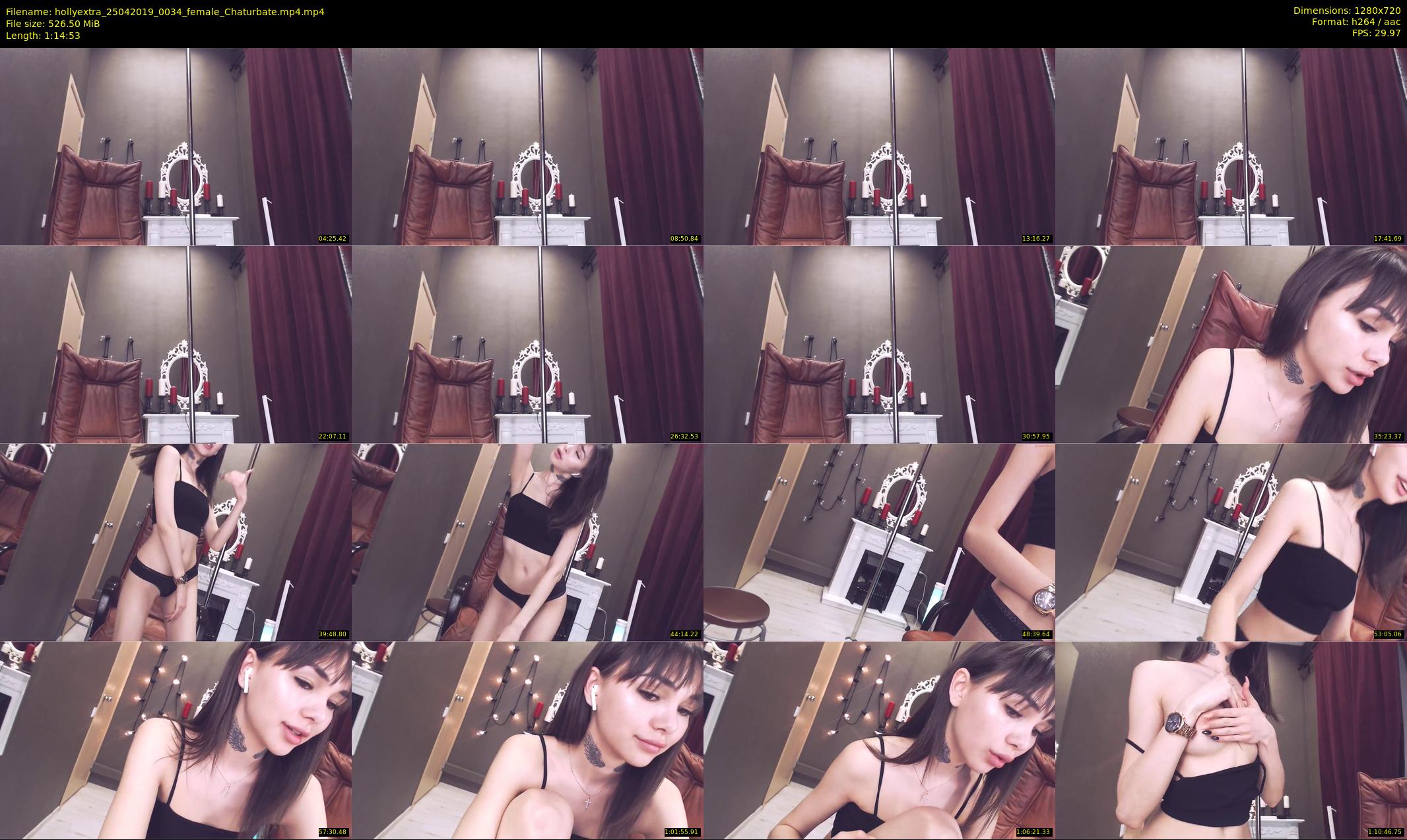 hollyextra — 75 minute Chaturbate female cam show recording, 720p, Apr 25, 2019