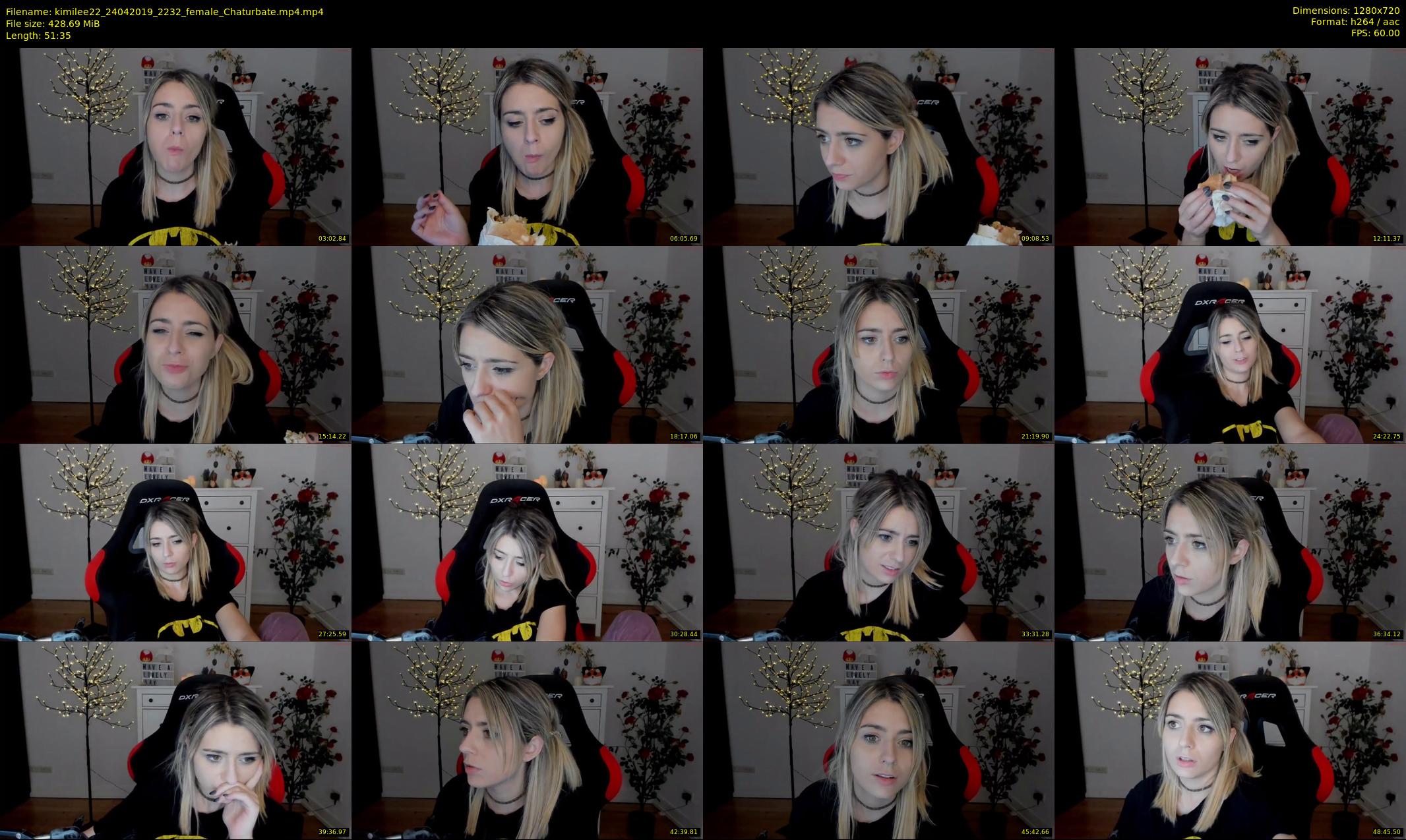 kimilee22 — 52 minute Chaturbate female cam show recording, 720p, Apr 24, 2019