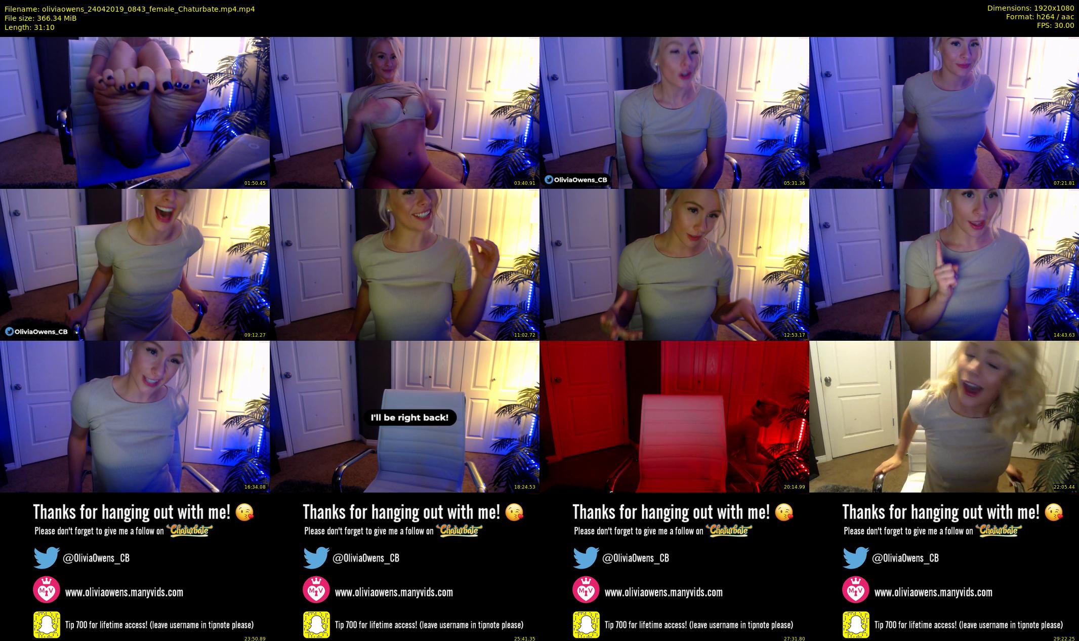 oliviaowens — 32 minute Chaturbate female cam show recording, 1080p, Apr 24, 2019