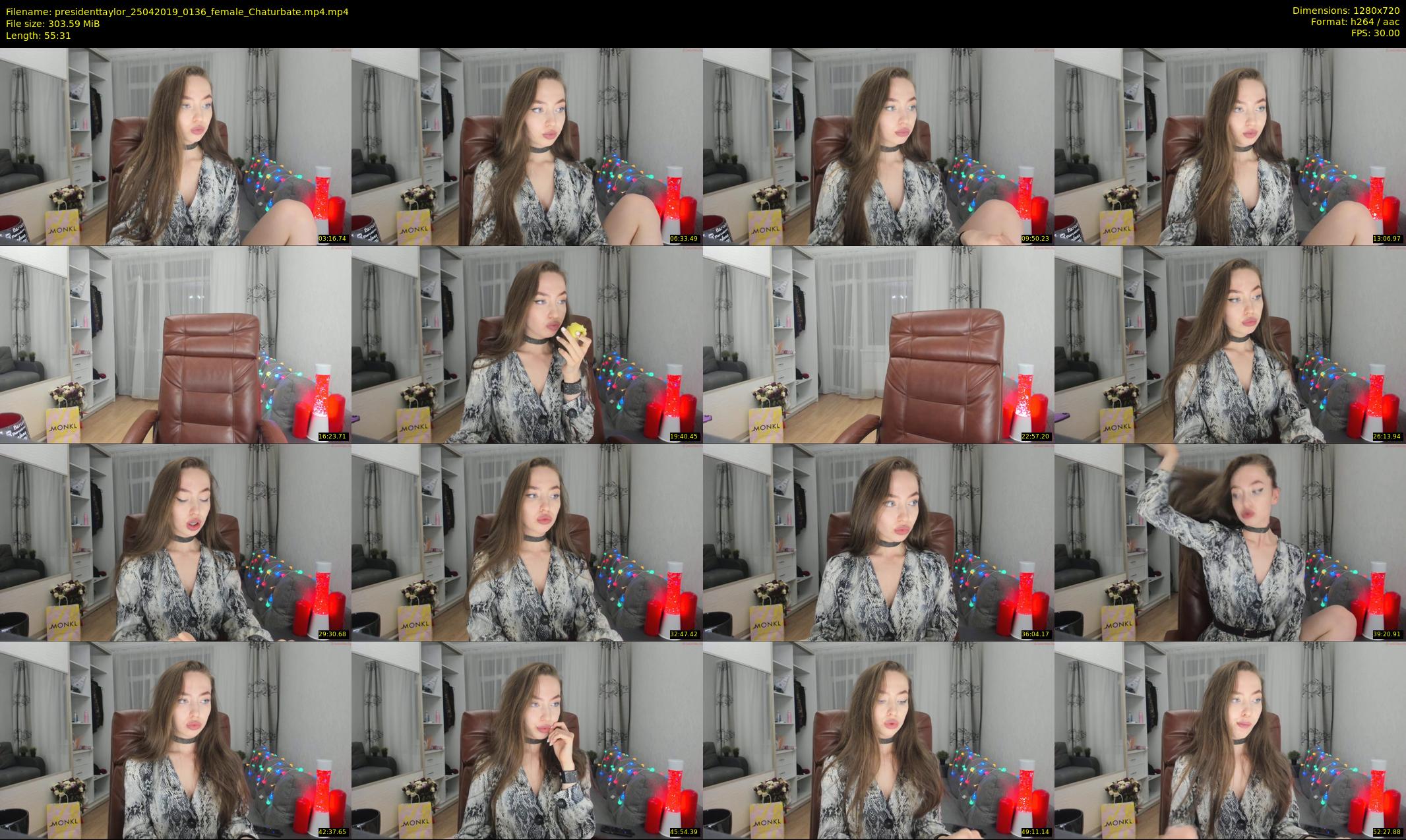 presidenttaylor — 56 minute Chaturbate female cam show recording, 720p, Apr 25, 2019