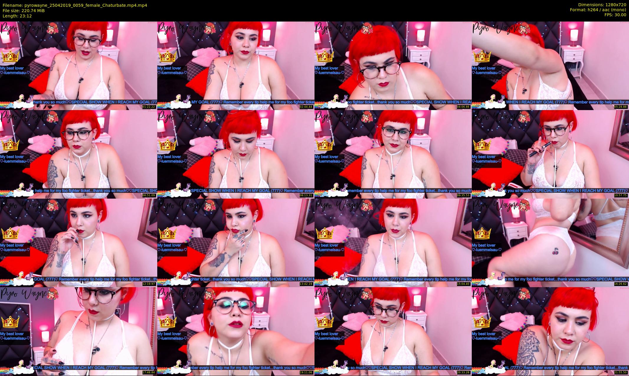 pyrowayne — 24 minute Chaturbate female cam show recording, 720p, Apr 25, 2019