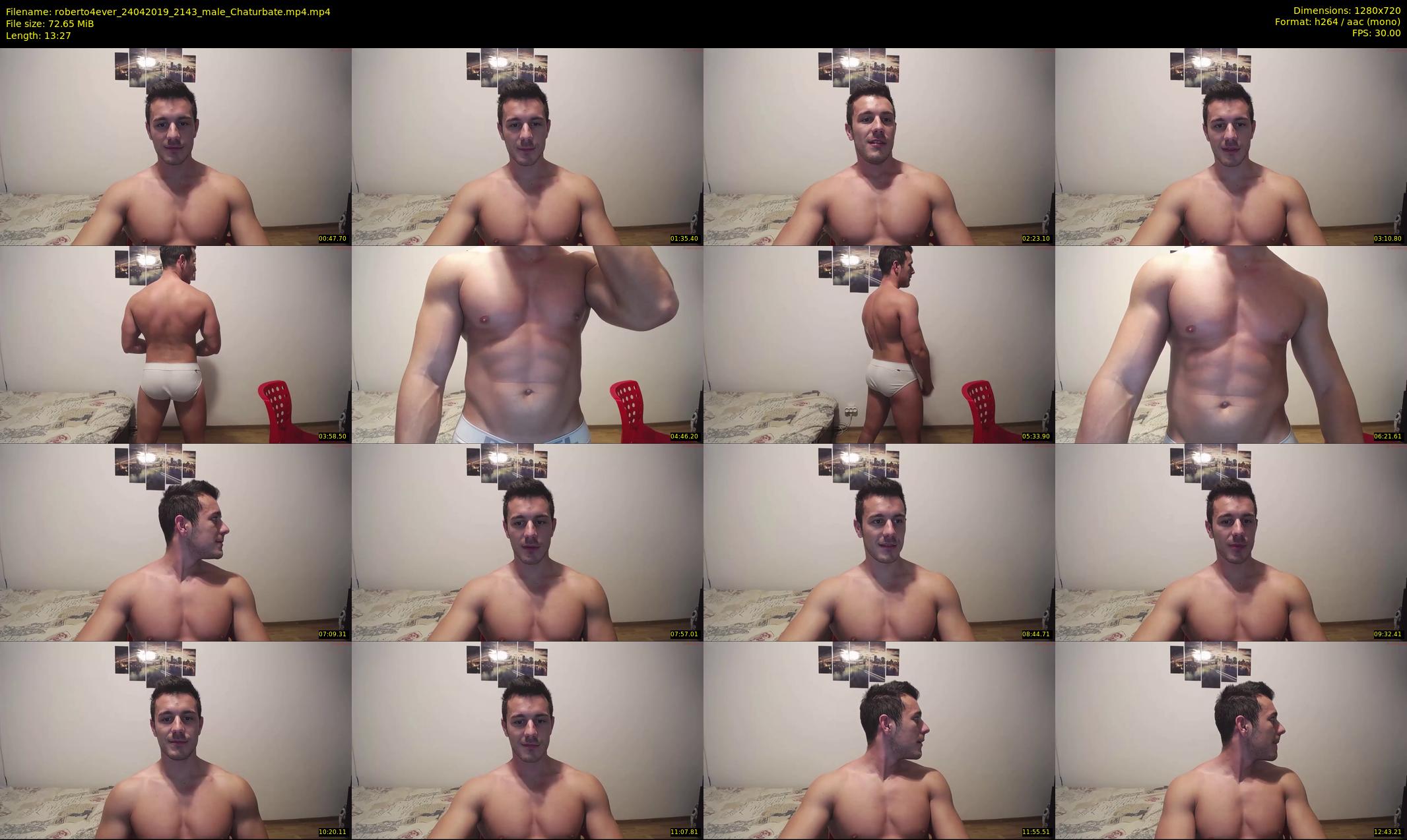 roberto4ever — 14 minute Chaturbate male cam show recording, 720p, Apr 24, 2019