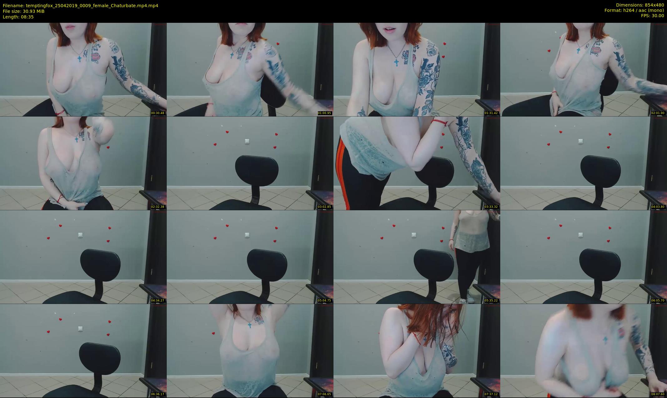temptingfox — 9 minute Chaturbate female cam show recording, 480p, Apr 25, 2019