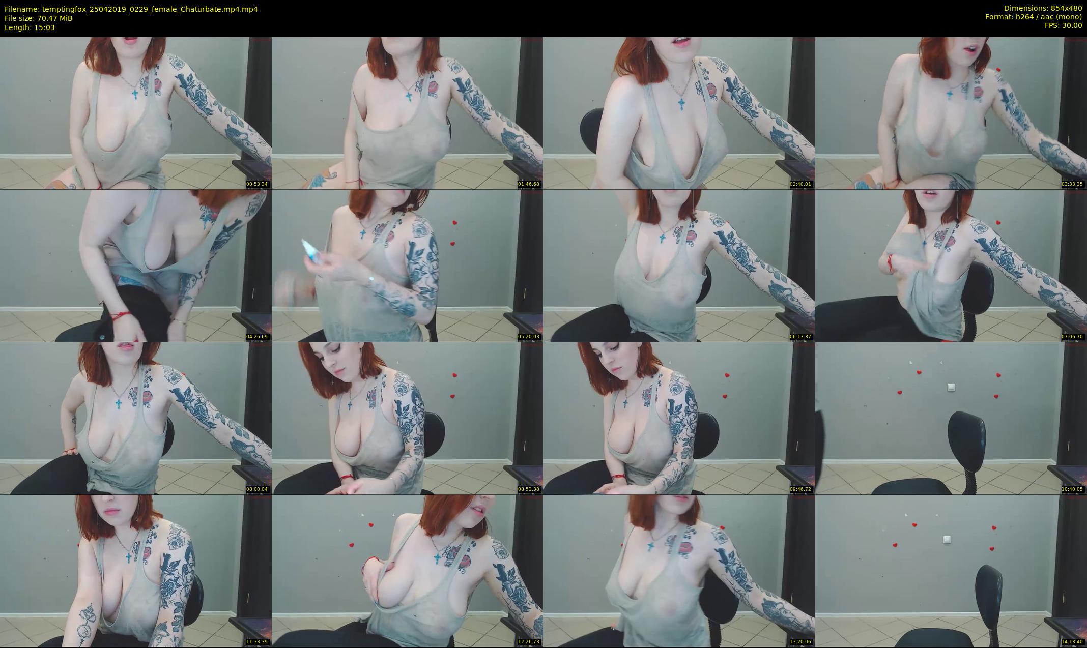 temptingfox — 16 minute Chaturbate female cam show recording, 480p, Apr 25, 2019