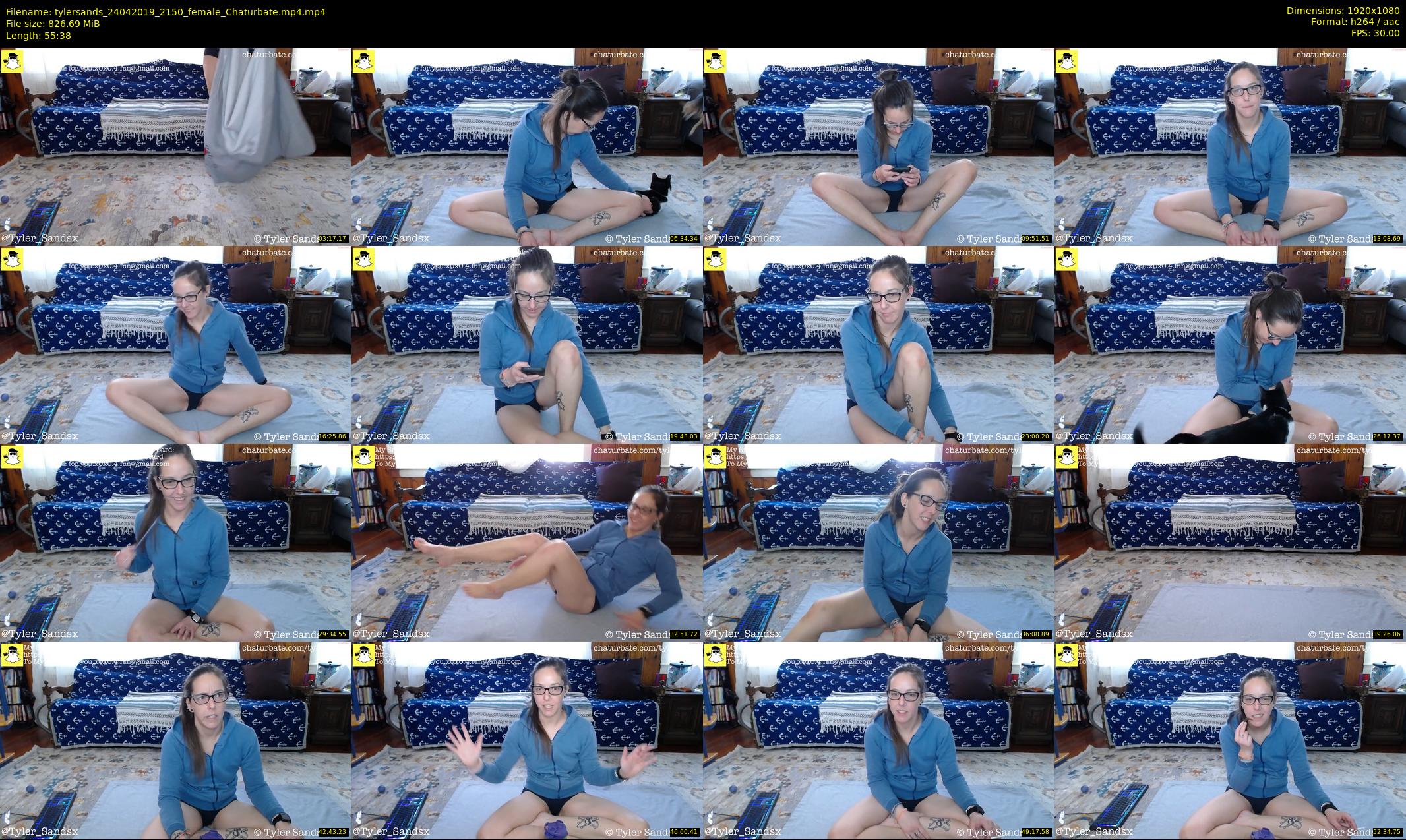 tylersands — 56 minute Chaturbate female cam show recording, 1080p, Apr 24, 2019