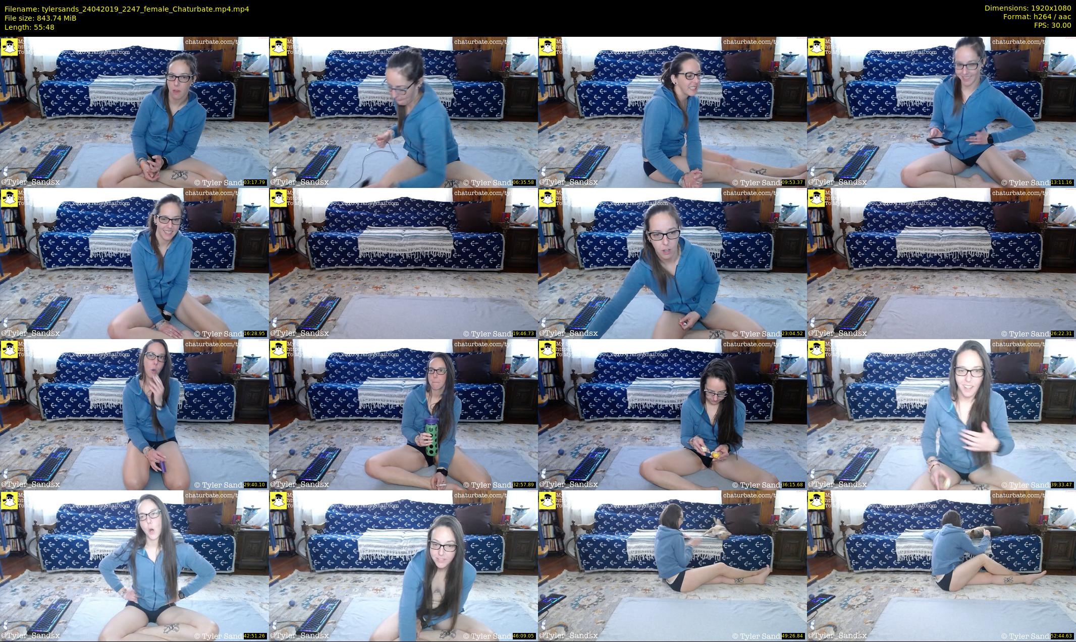 tylersands — 56 minute Chaturbate female cam show recording, 1080p, Apr 24, 2019
