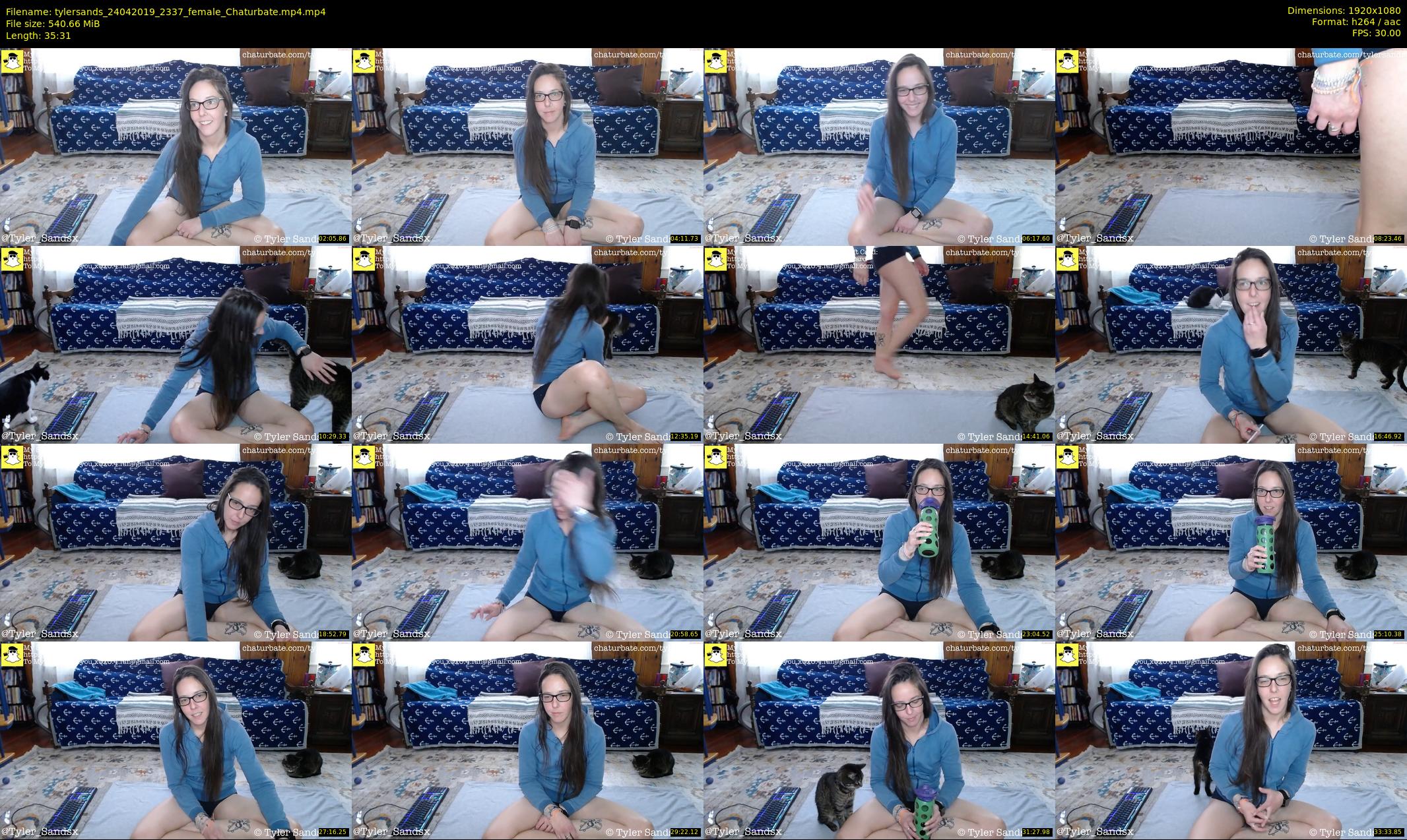 tylersands — 36 minute Chaturbate female cam show recording, 1080p, Apr 24, 2019