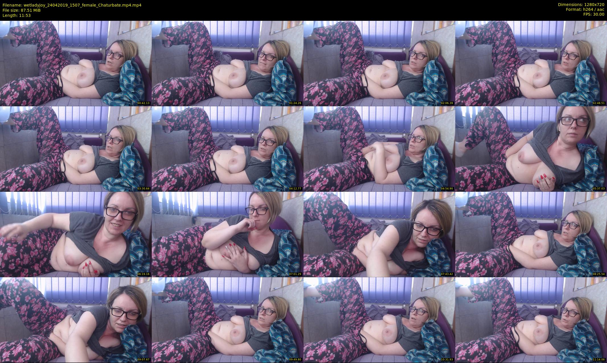 wetladyjoy — 12 minute Chaturbate female cam show recording, 720p, Apr 24, 2019