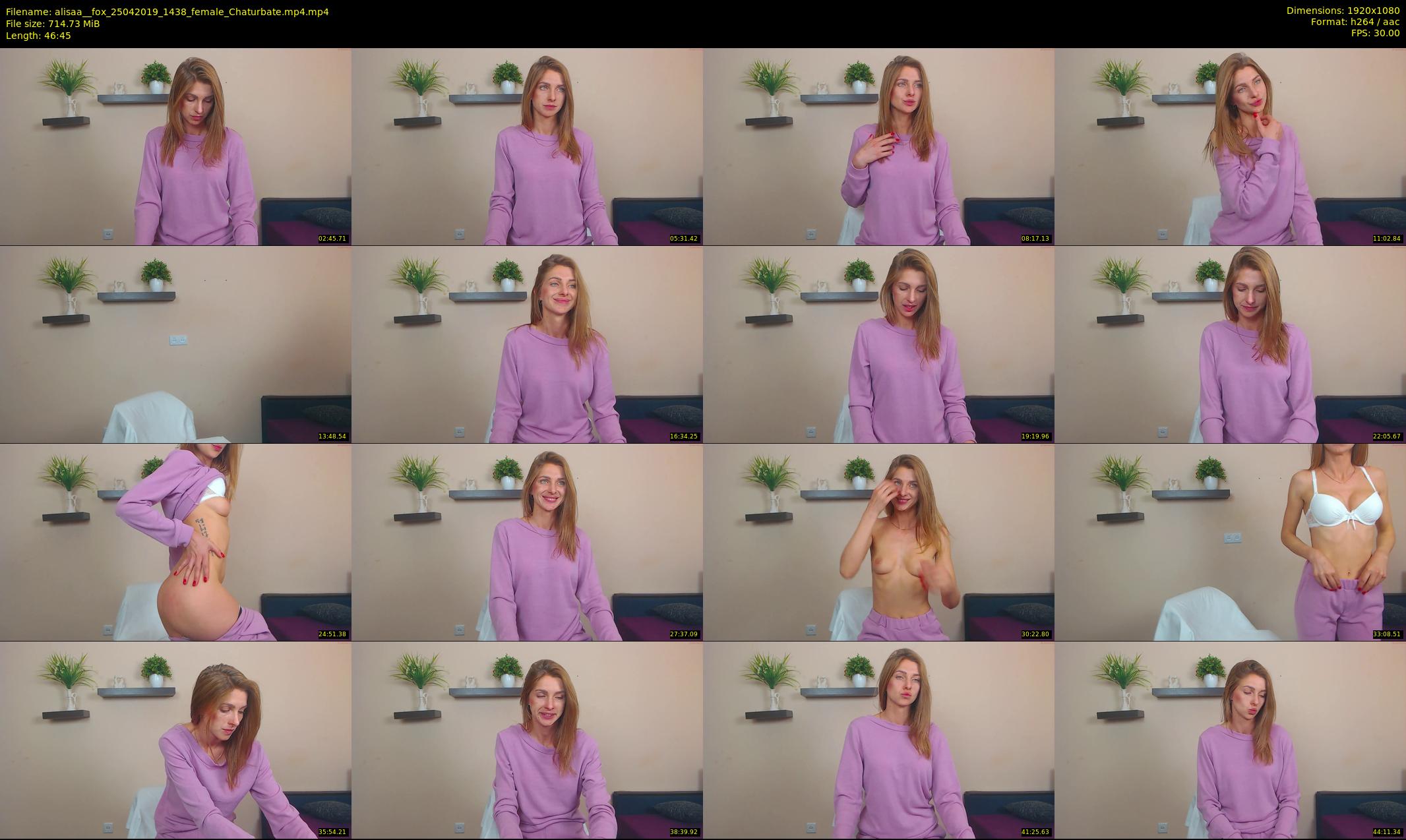 alisaa__fox — 47 minute Chaturbate female cam show recording, 1080p, Apr 25, 2019
