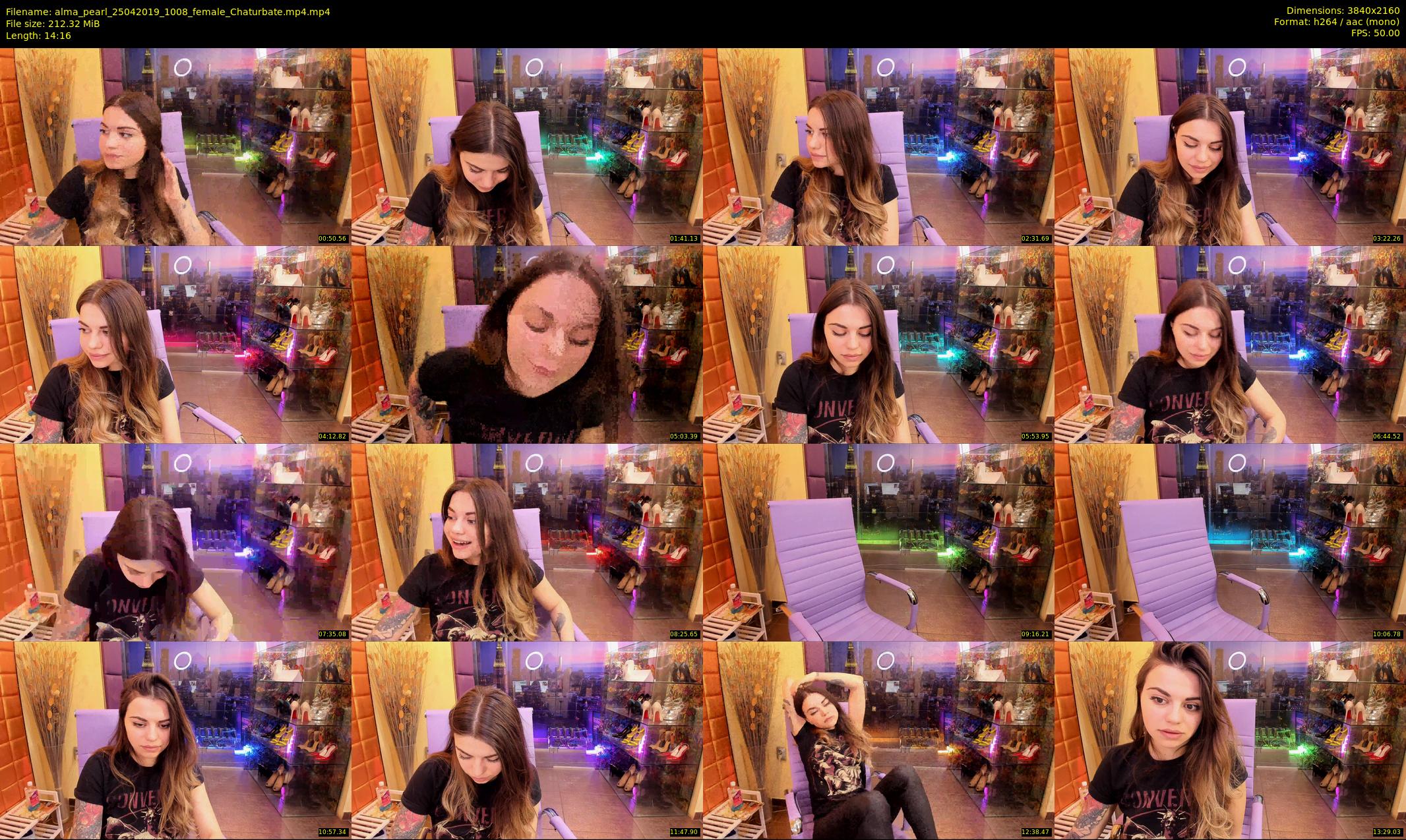 alma_pearl — 15 minute Chaturbate female cam show recording, 4K, Apr 25, 2019