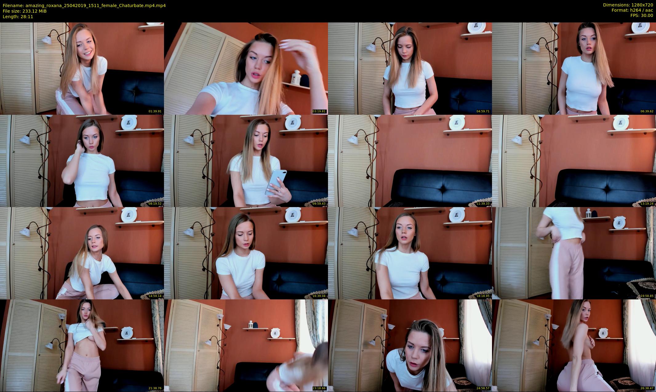 amazing_roxana — 29 minute Chaturbate female cam show recording, 720p, Apr 25, 2019