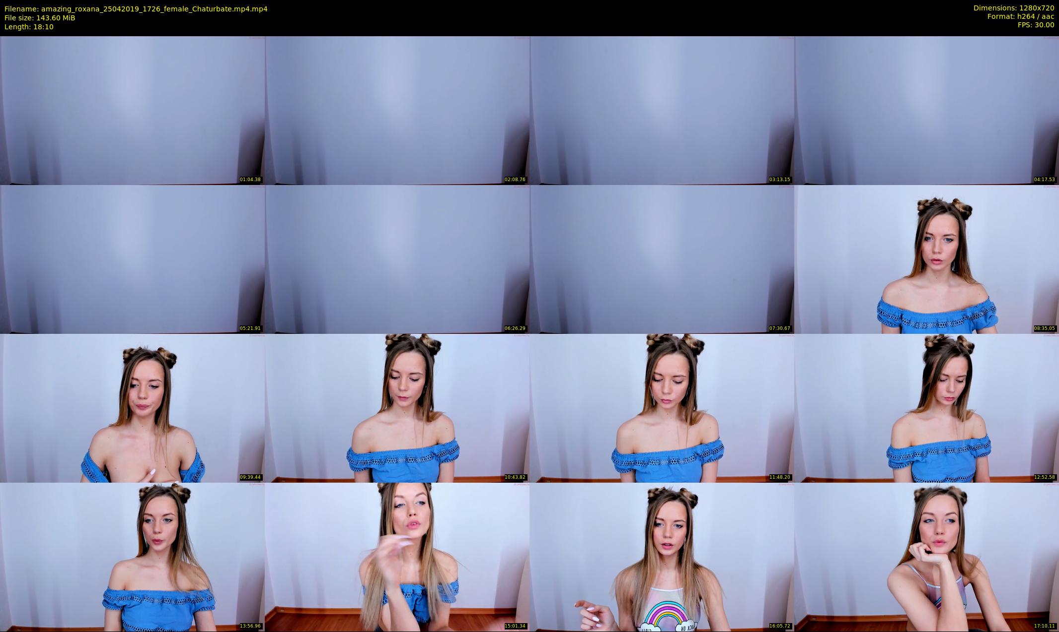 amazing_roxana — 19 minute Chaturbate female cam show recording, 720p, Apr 25, 2019