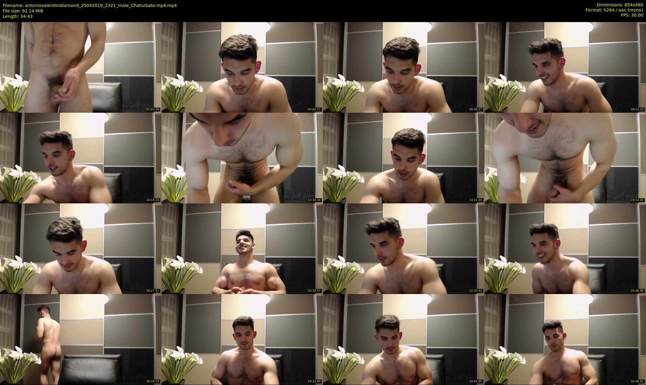 antoniovalentinidiamond — 35 minute Chaturbate male cam show recording, 480p, Apr 25, 2019