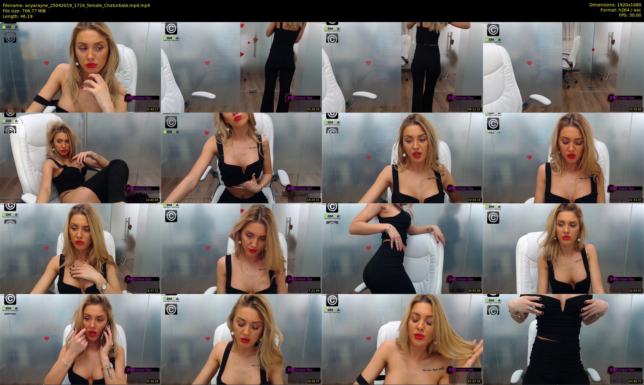 anyarayne — 47 minute Chaturbate female cam show recording, 1080p, Apr 25, 2019