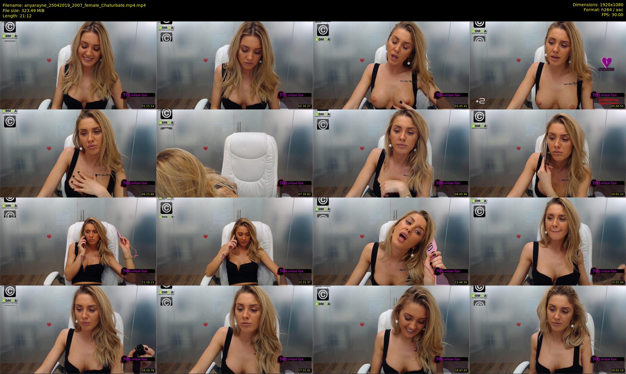 anyarayne — 22 minute Chaturbate female cam show recording, 1080p, Apr 25, 2019
