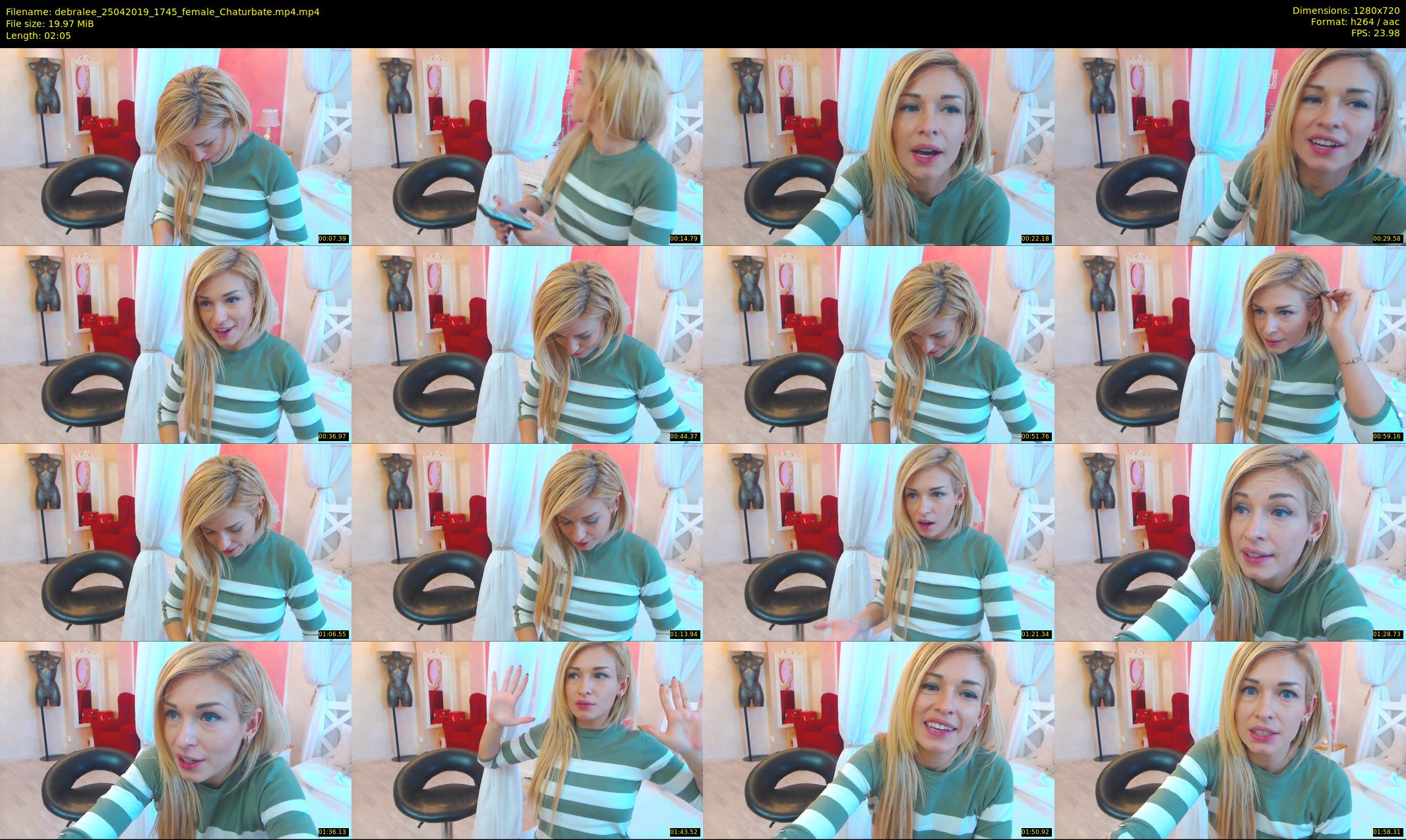 debralee — 3 minute Chaturbate female cam show recording, 720p, Apr 25, 2019