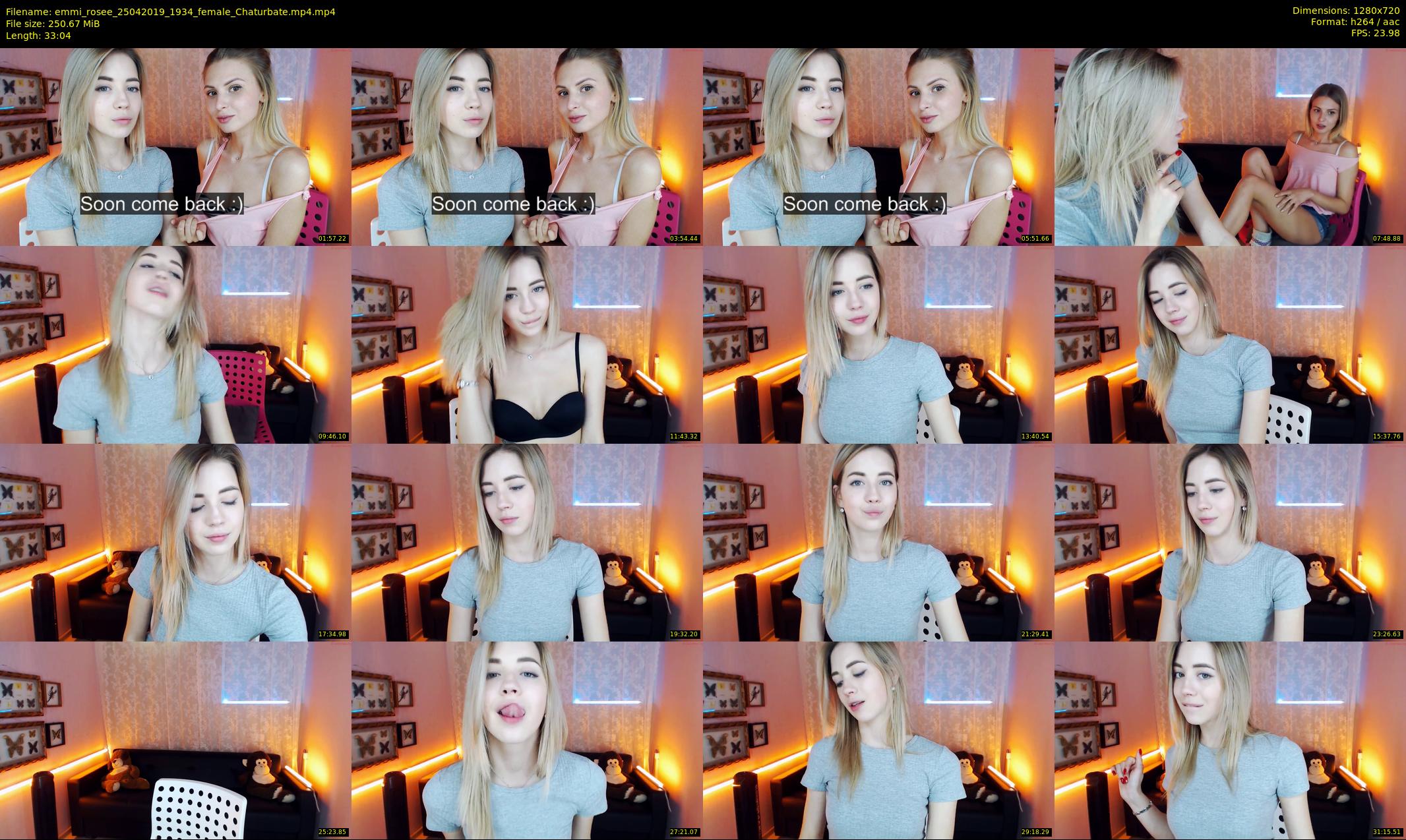 emmi_rosee — 34 minute Chaturbate female cam show recording, 720p, Apr 25, 2019