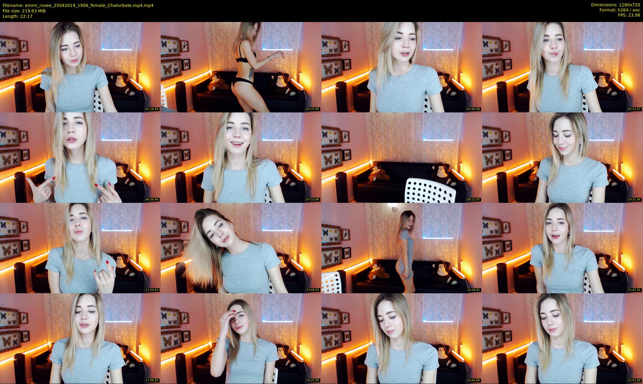 emmi_rosee — 23 minute Chaturbate female cam show recording, 720p, Apr 25, 2019