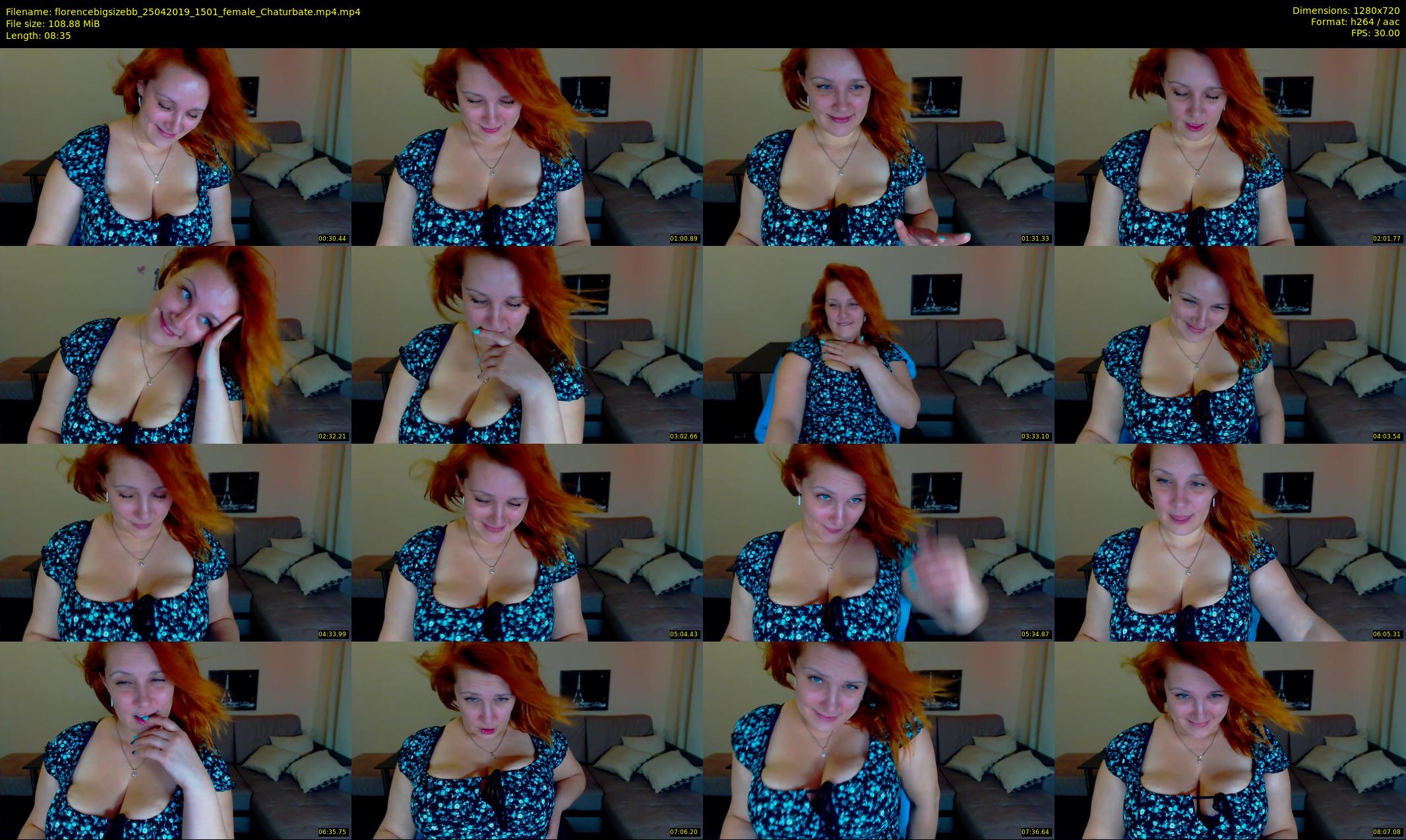 florencebigsizebb — 9 minute Chaturbate female cam show recording, 720p, Apr 25, 2019