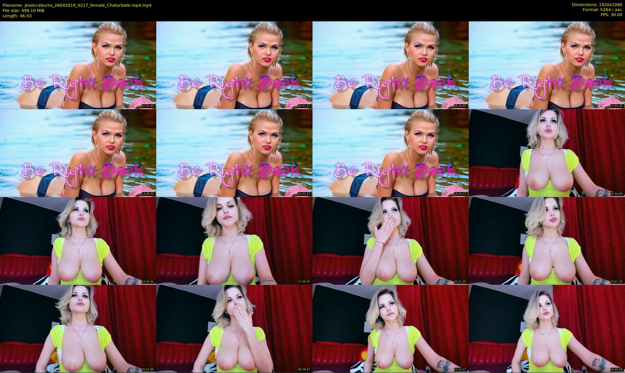 jessiccaburns — 47 minute Chaturbate female cam show recording, 1080p, Apr 26, 2019
