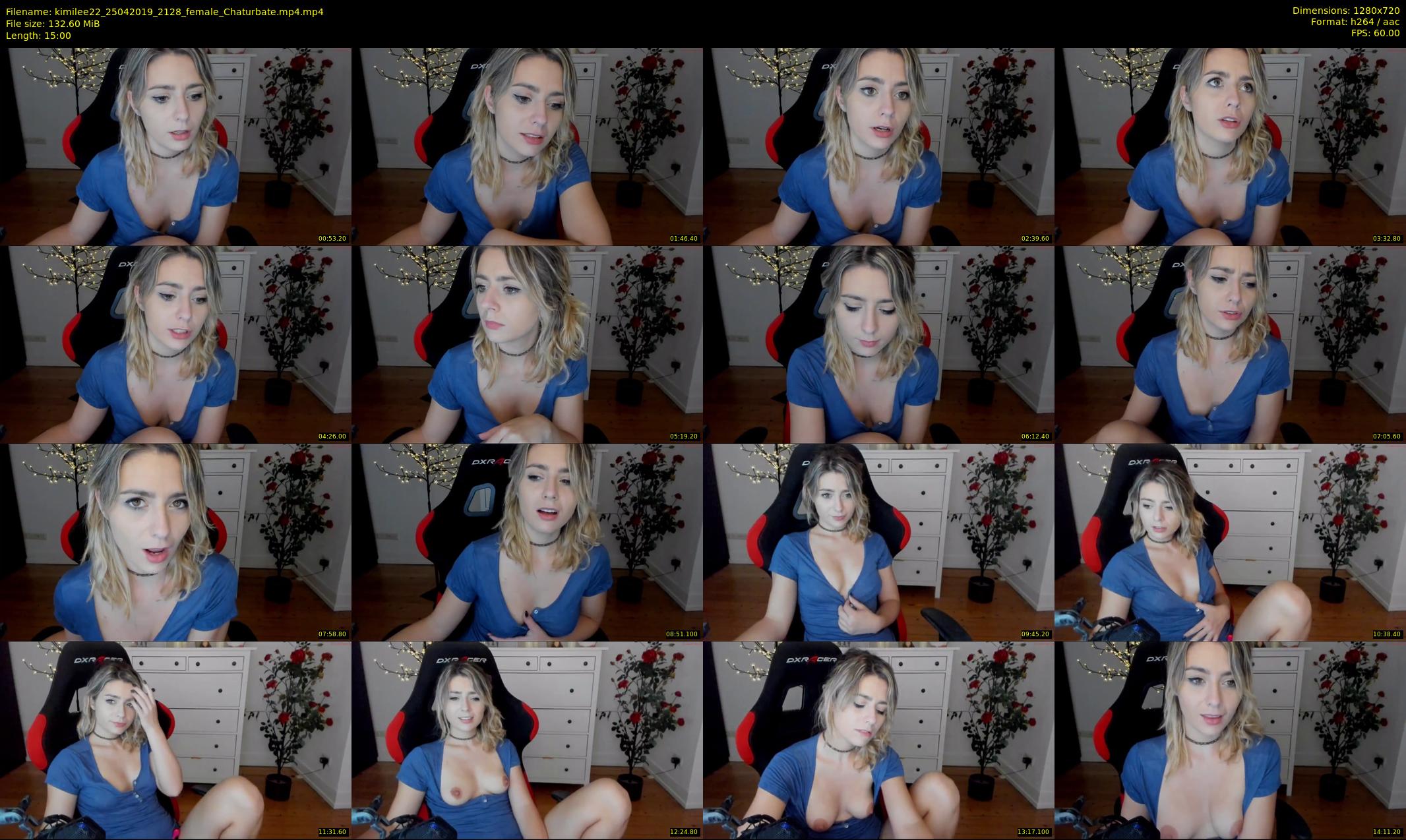 kimilee22 — 15 minute Chaturbate female cam show recording, 720p, Apr 25, 2019