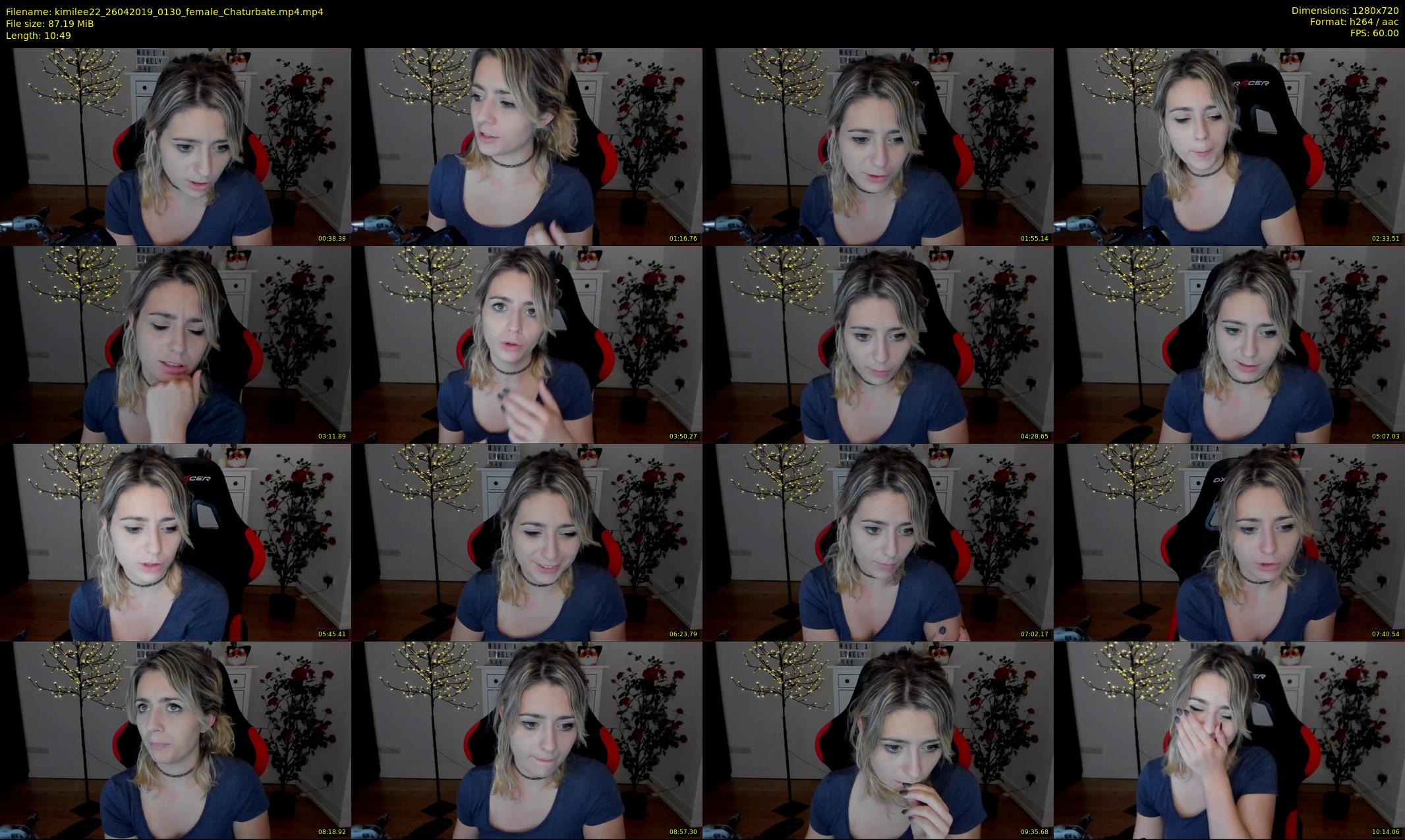kimilee22 — 11 minute Chaturbate female cam show recording, 720p, Apr 26, 2019