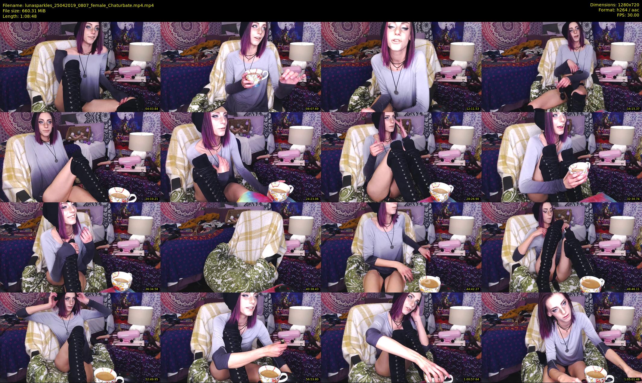lunasparkles — 69 minute Chaturbate female cam show recording, 720p, Apr 25, 2019