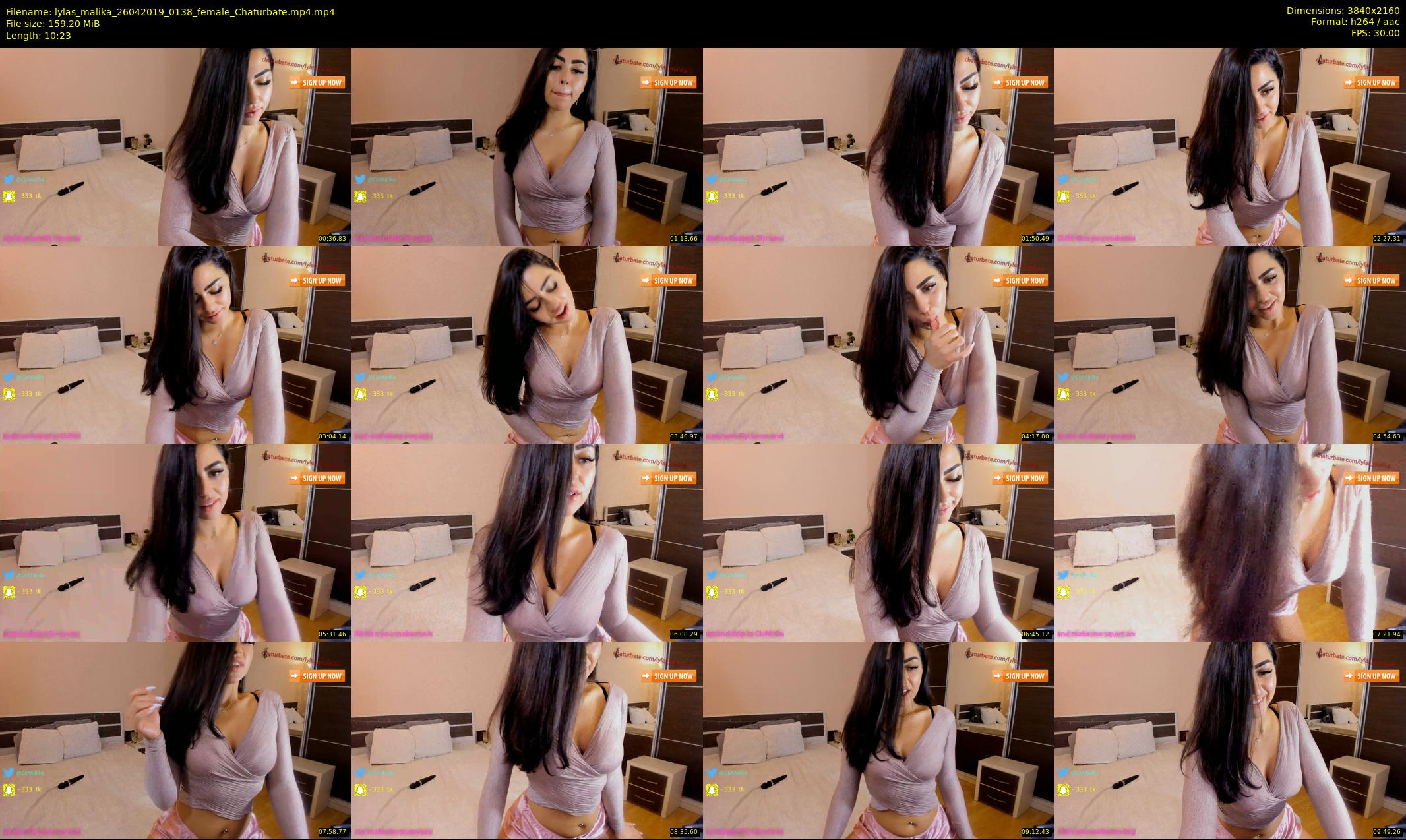 lylas_malika — 11 minute Chaturbate female cam show recording, 4K, Apr 26, 2019
